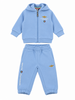 Aeronautica Militare tuta sportiva neonato felpa con zip e pantaloni celeste