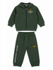 Aeronautica Militare tuta sportiva neonato felpa con zip e pantaloni verde