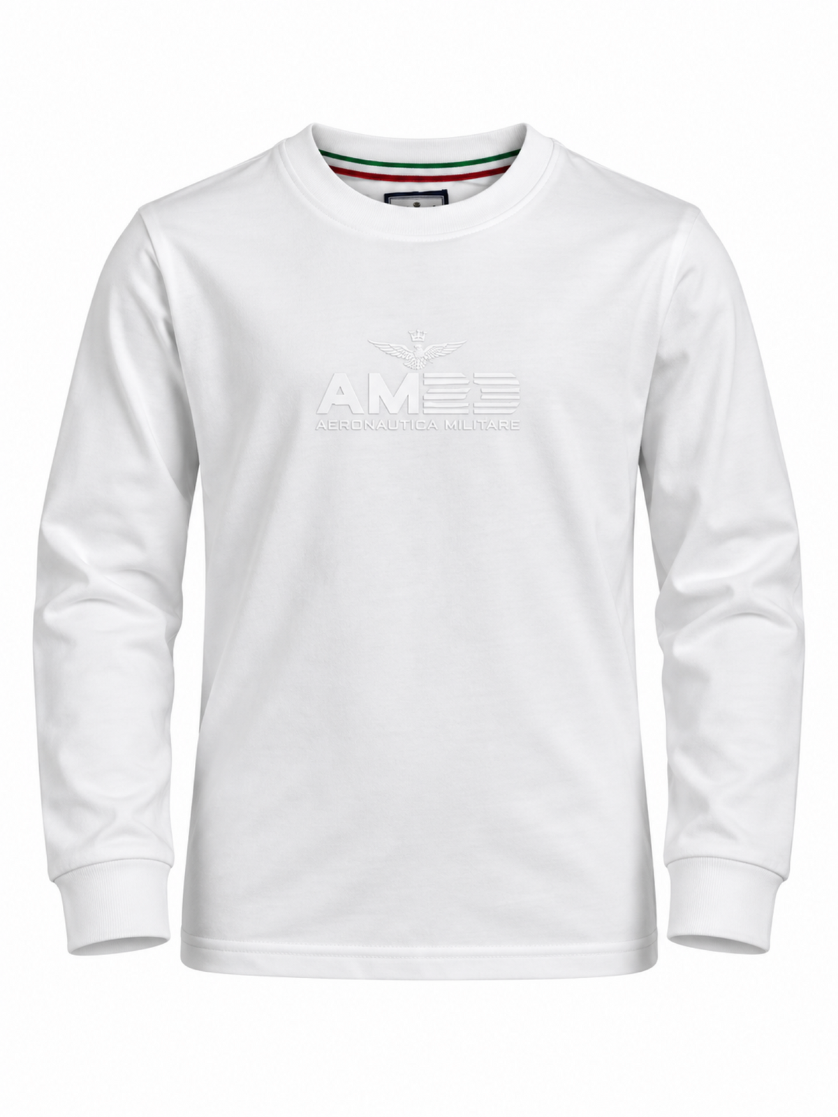 Aeronautica Militare T-shirt manica lunga bambino con logo bianco 262TS0072A W02 AERONAUTICA MILITARE 