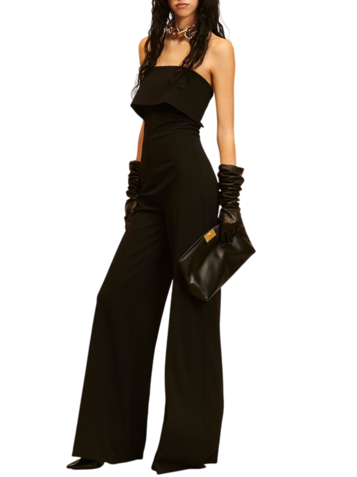 Aniye By tuta jumpsuit lunga donna Tara flare nero 181007 00336 ANIYE BY 