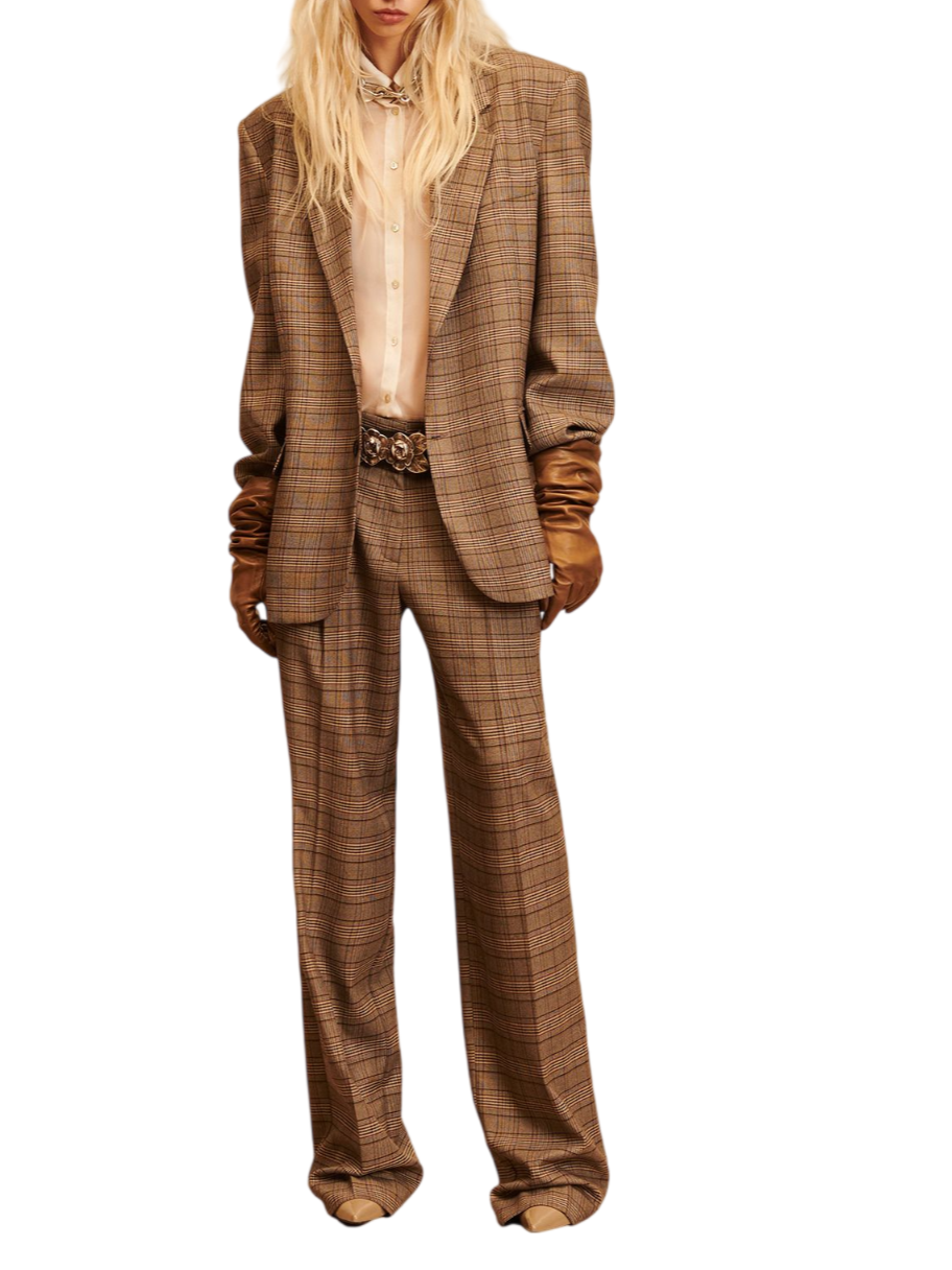 Aniye By pantaloni palazzo in fantasia check Baggy Cleo beige 181025 02457 ANIYE BY 