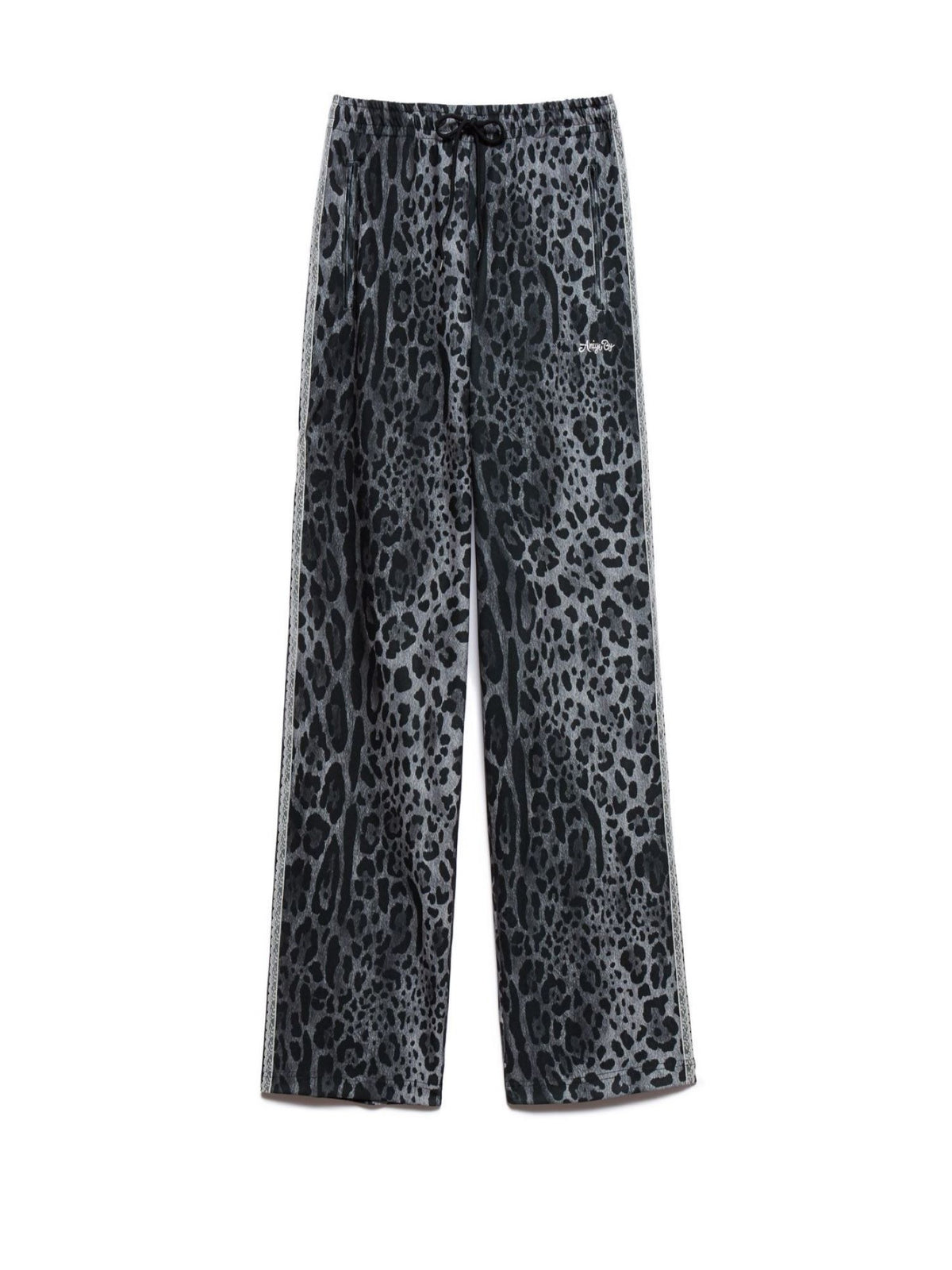 Aniye By pantaloni donna Jodie wide leg animalier grigio 181064 02536 ANIYE BY 