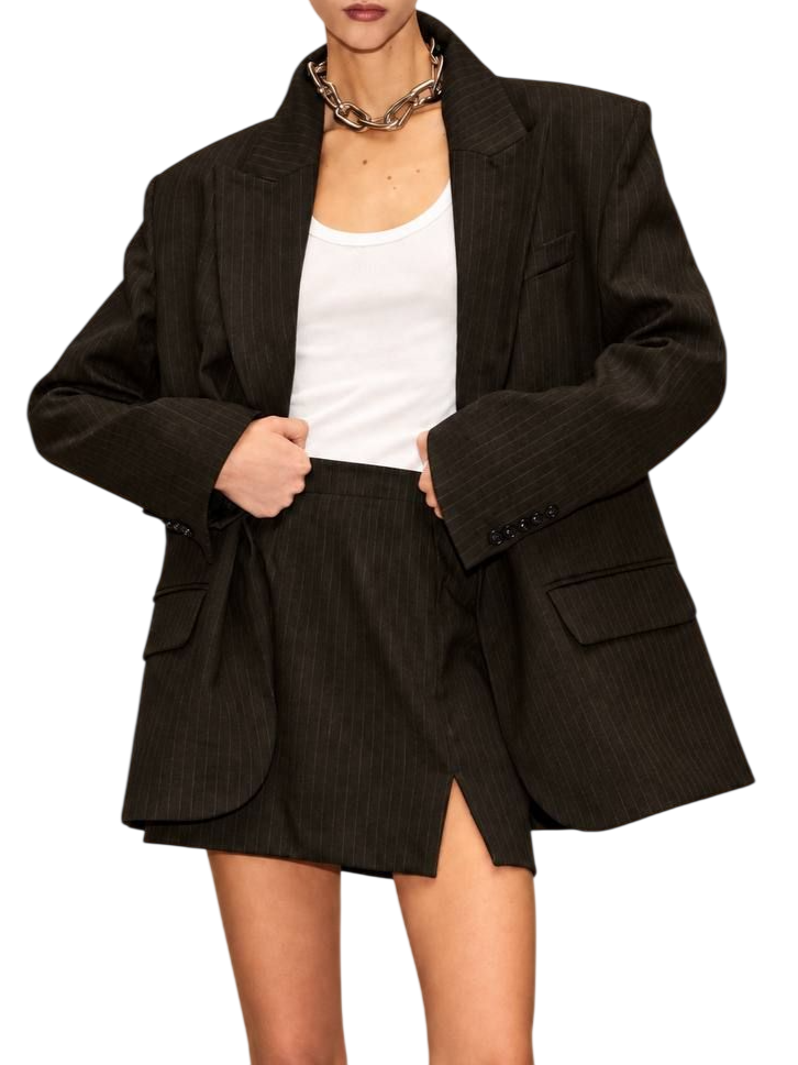 Aniye By giacca blazer donna gessata monopetto grigio 181090 00336 ANIYE BY 