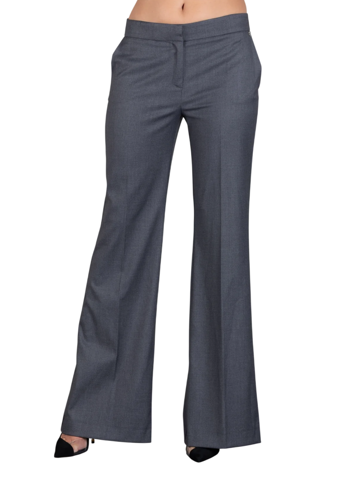 Aniye By pantaloni a zampa donna Rio grigio melange 181099 01335 ANIYE BY 