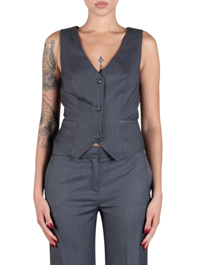 Aniye By gilet donna Rio monopetto grigio 181100 01335 ANIYE BY 