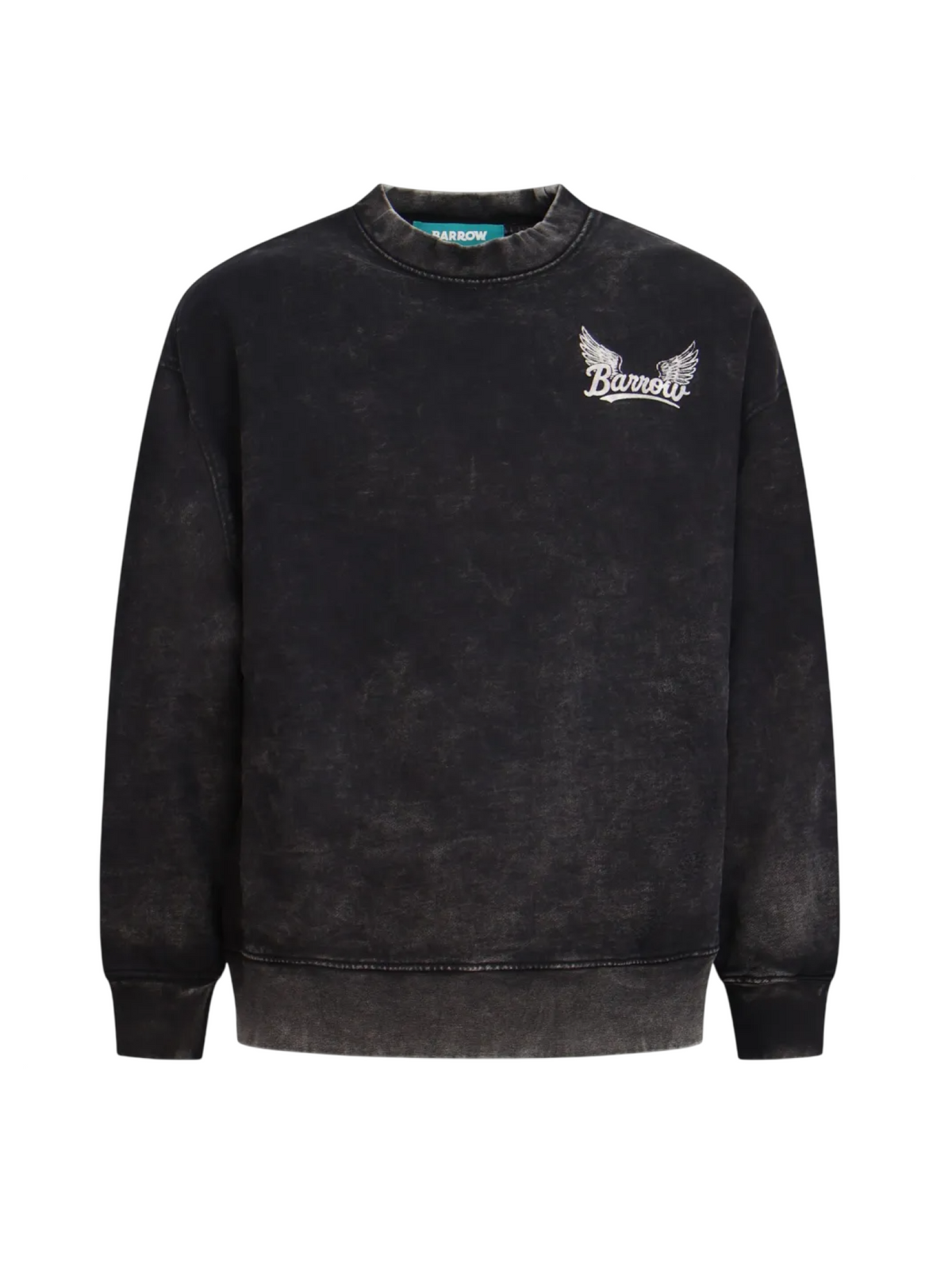 Barrow felpa unisex stonewashed con stampe logate nero F6BWUASW004 110 BARROW 