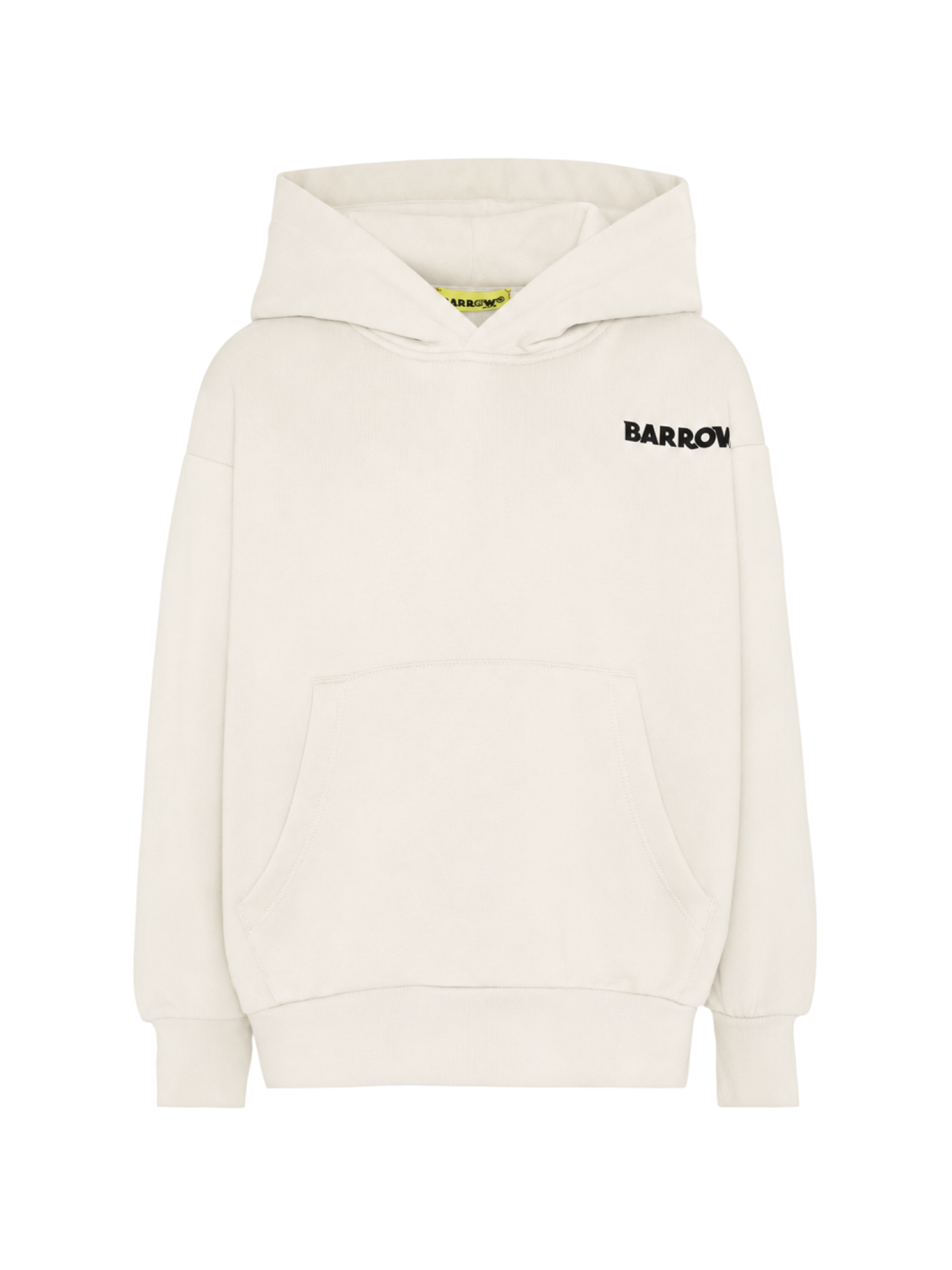 Barrow felpa unisex bambino con cappuccio stampa logo panna F6BKJUHS015 013 BARROW KIDS 