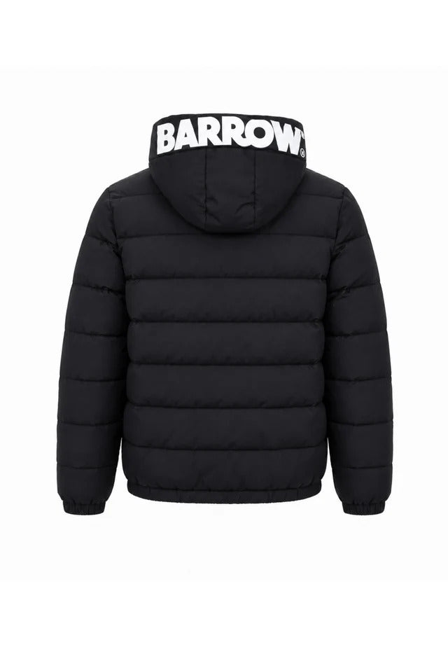 Barrow piumino unisex bambino con cappuccio nero F6BKJUPF004 110 BARROW KIDS 