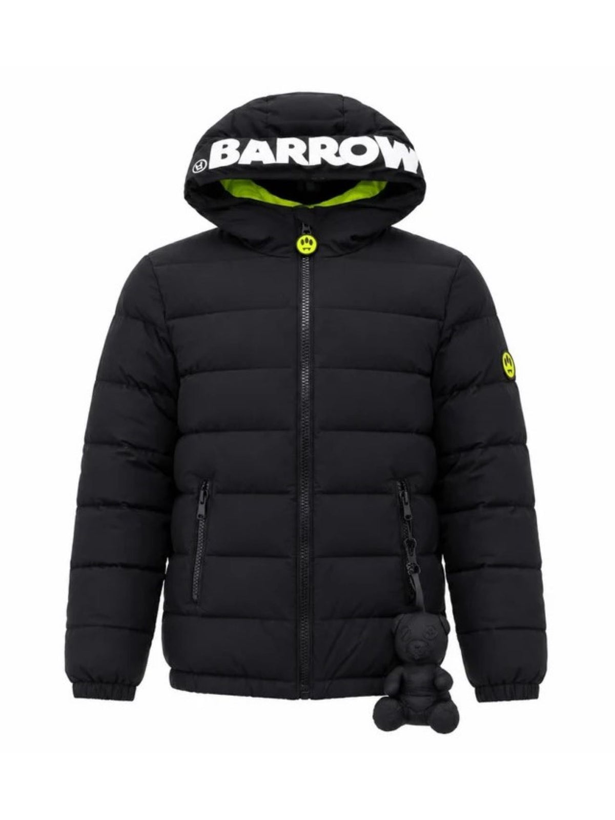 Barrow piumino unisex bambino con cappuccio nero F6BKJUPF004 110 BARROW KIDS 