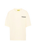 Barrow T-shirt unisex bambino manica corta con logo oversize panna