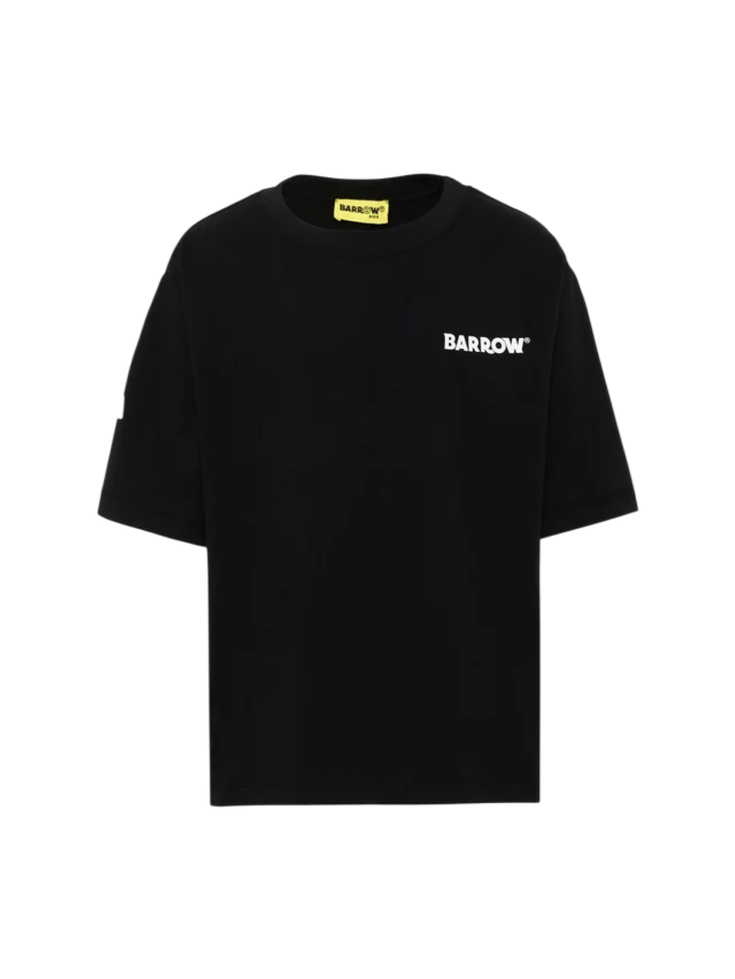 Barrow T-shirt unisex bambino manica corta con logo oversize nero F6BKJUTH012 110 BARROW KIDS 
