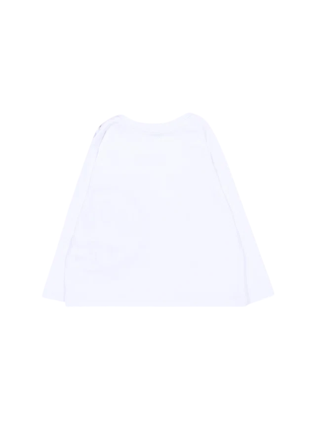 Barrow T-shirt manica lunga neonato in jersey bianco F6BKNBTH185 002 BARROW KIDS 