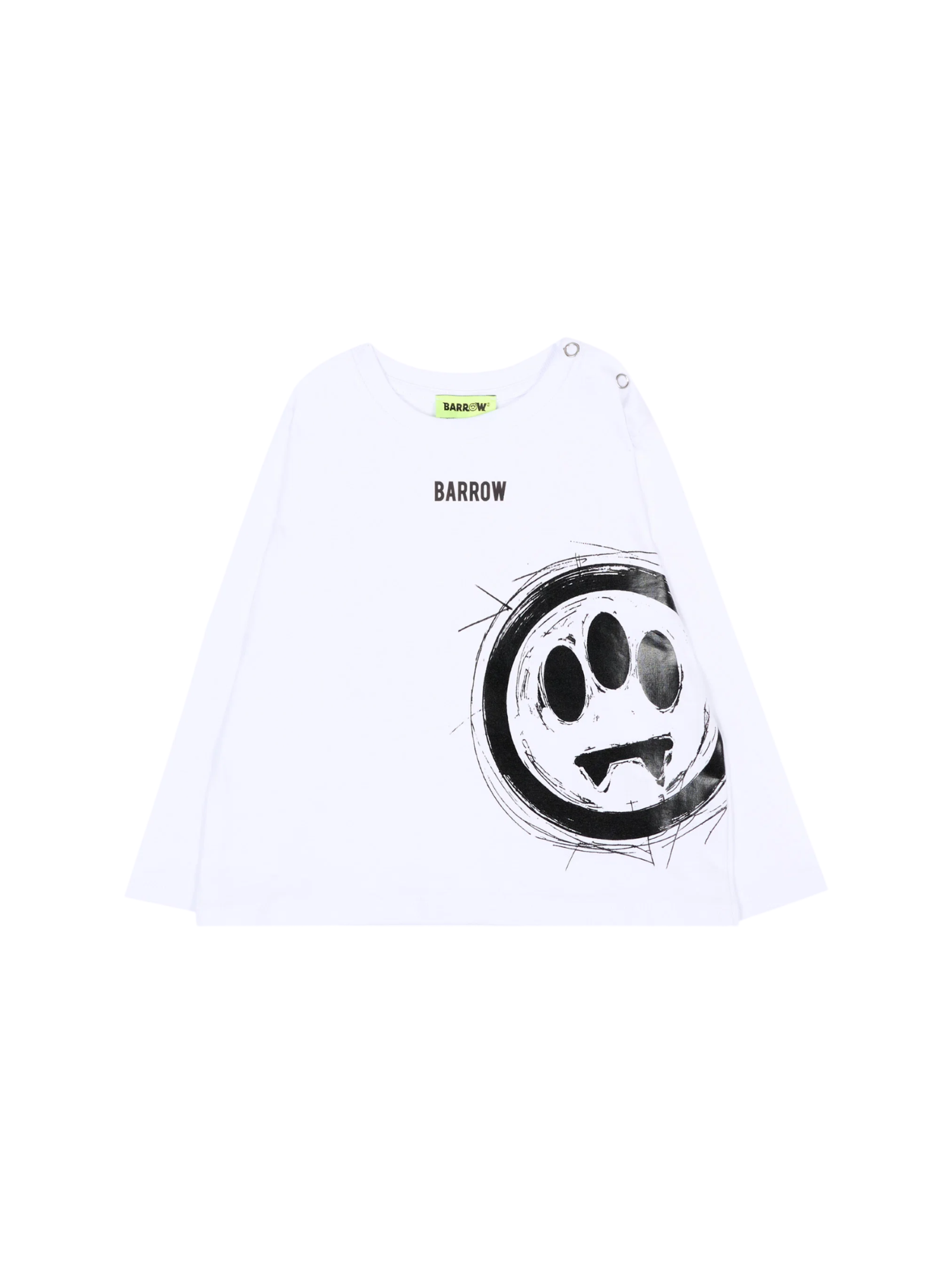 Barrow T-shirt manica lunga neonato in jersey bianco F6BKNBTH185 002 BARROW KIDS 