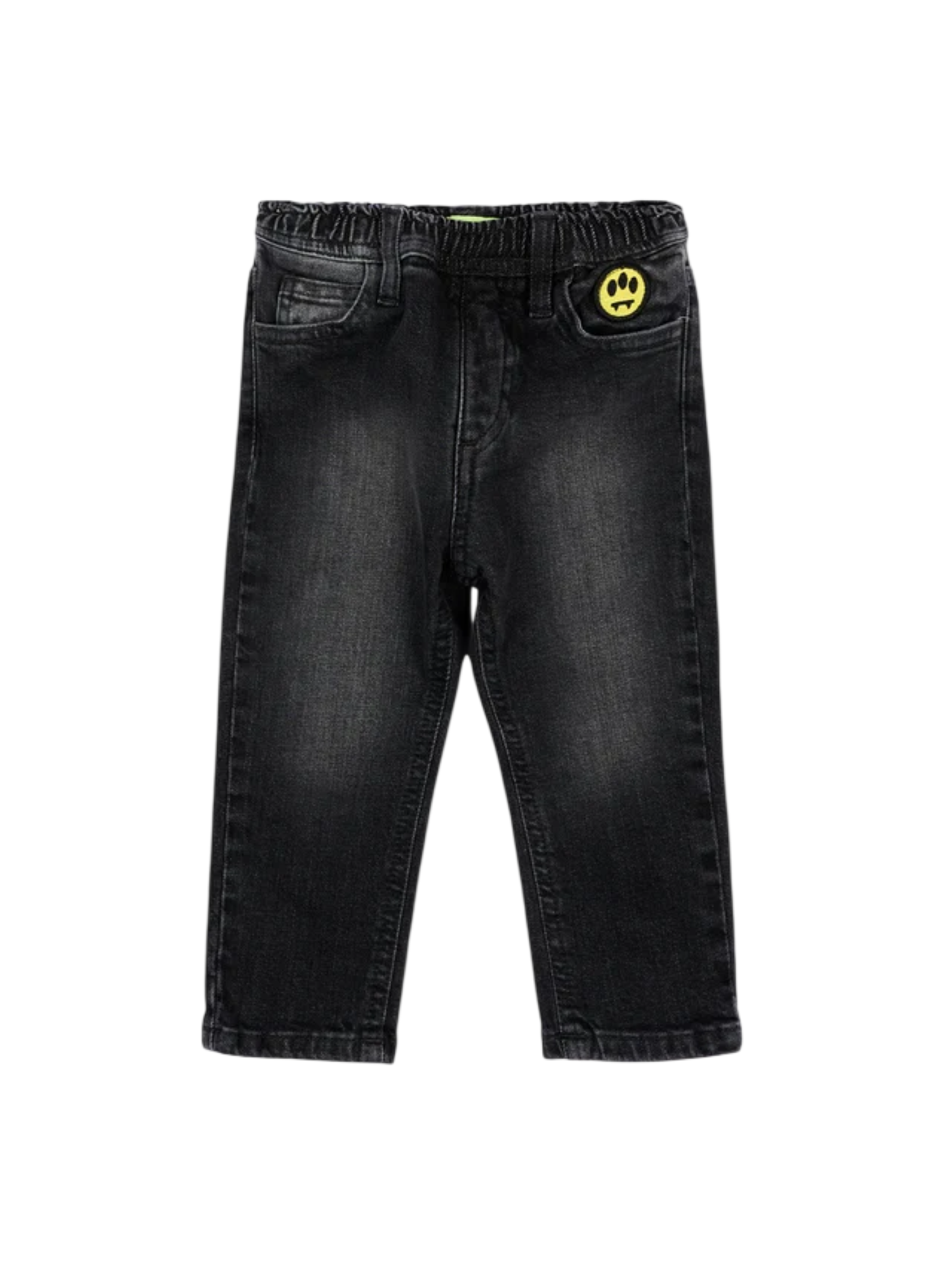 Barrow jeans neonato slim in denim stretch lavaggio nero F6BKUNDP193 411 BARROW KIDS 