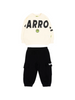 Barrow tuta sportiva neonato unisex felpa pantaloni panna nero