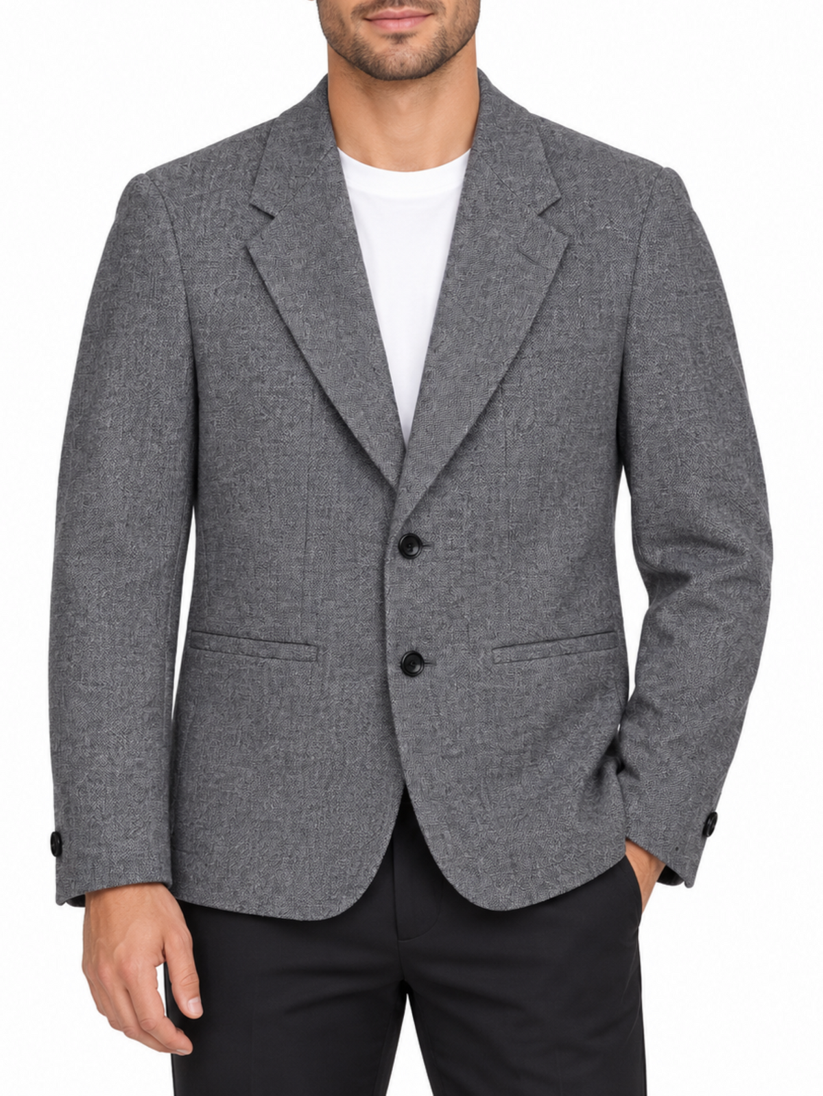 Bicolore giacca blazer monopetto uomo grigio melange R1623Z-RENO GRIGIO Bicolore 