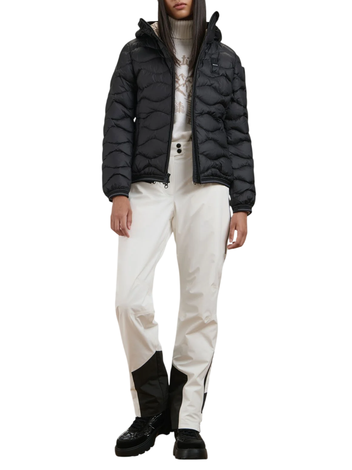 Blauer piumino donna Camelia con cappuccio nero 26WBLDC03033-006047 999EI BLAUER 