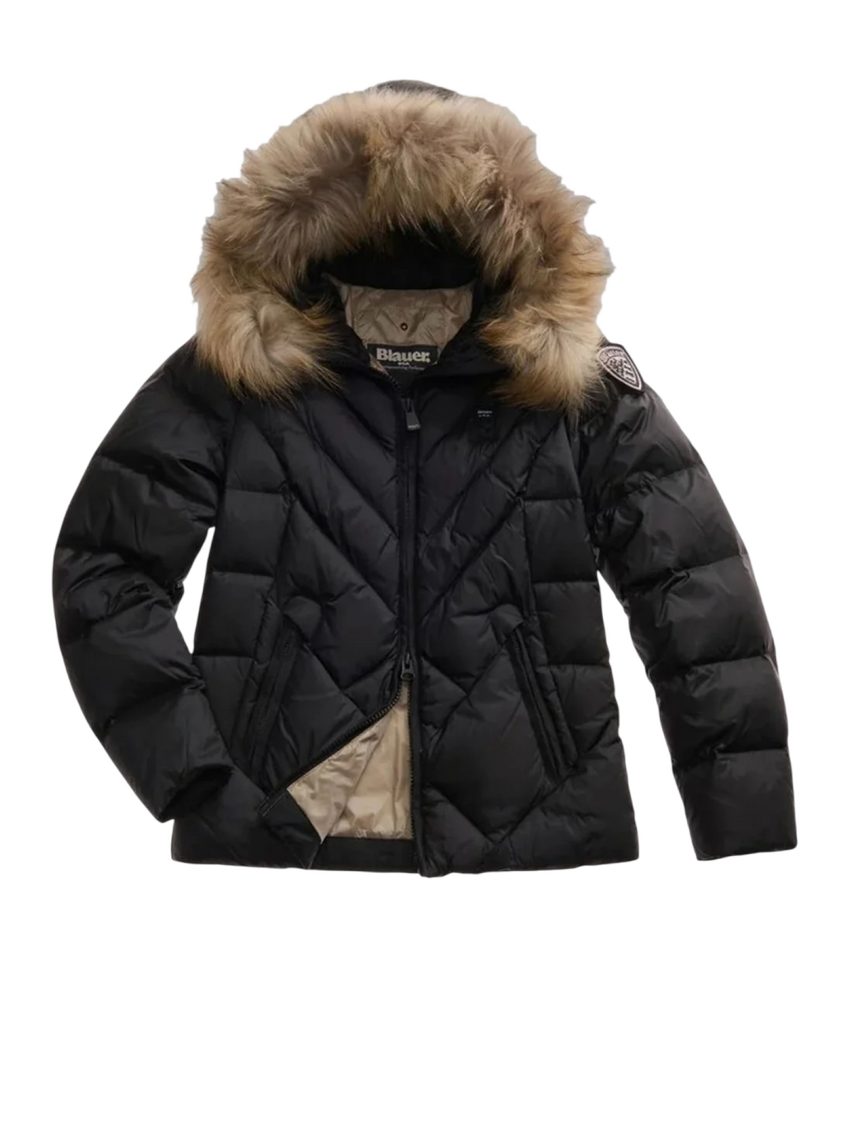 Blauer piumino donna trapuntato Alicia con cappuccio nero 26WBLDC03041-006047 999EI BLAUER 