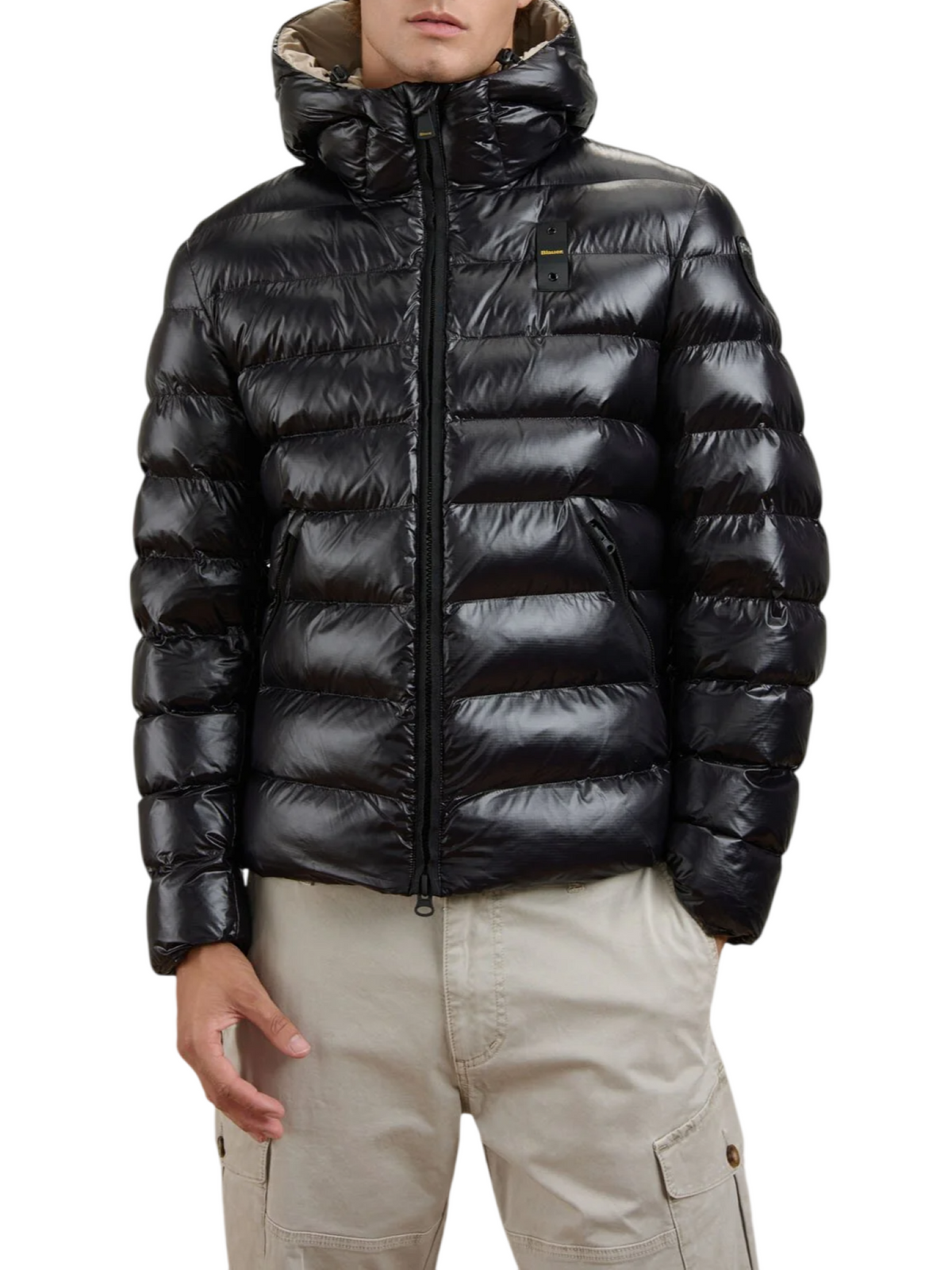 Blauer piumino uomo Adams con cappuccio nero 26WBLUC02054-005958 999EI BLAUER 
