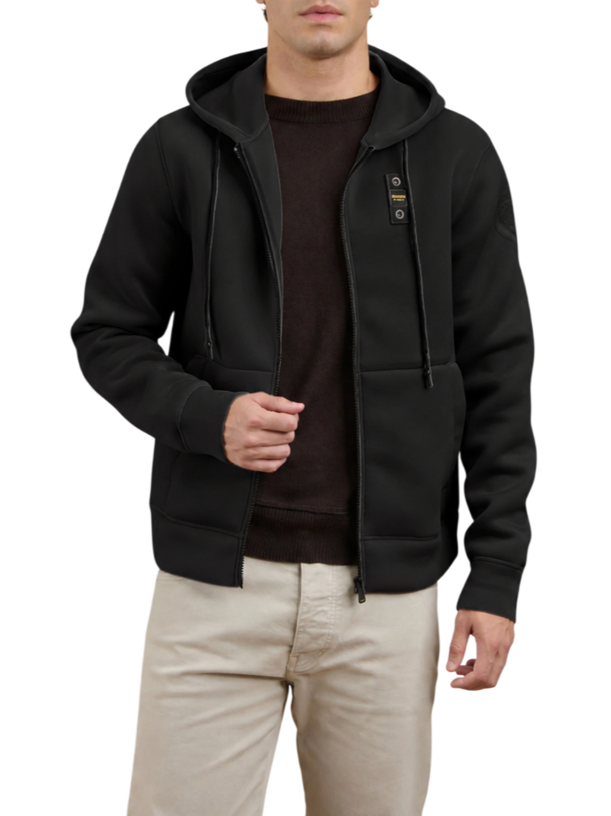 Blauer felpa con zip e cappuccio uomo Colby nero 26WBLUF02394-007707 999 BLAUER 