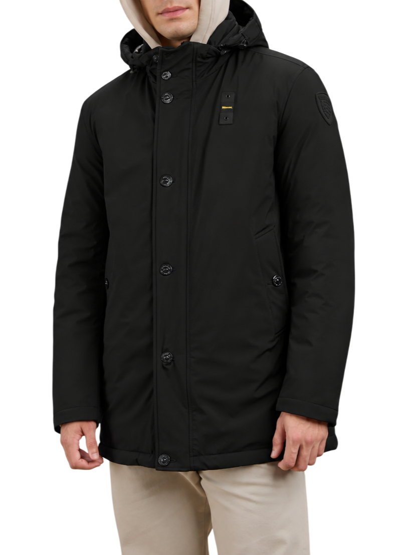 Blauer parka lungo uomo in piuma con cappuccio Chester nero 26WBLUK03062-005480 999 BLAUER 