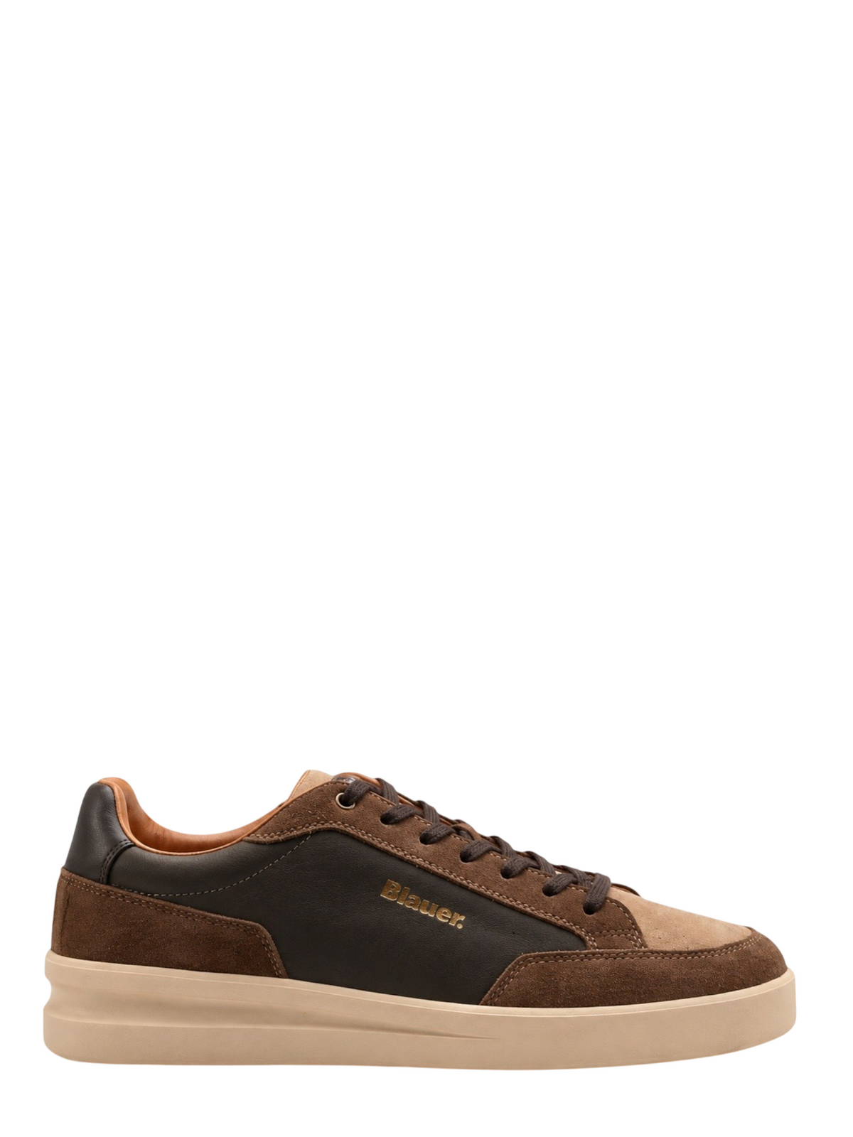 Blauer sneakers uomo Kyoto in suede ed ecopelle marrone F6KYOTO01LES BROWN-COGNAC BLAUER 