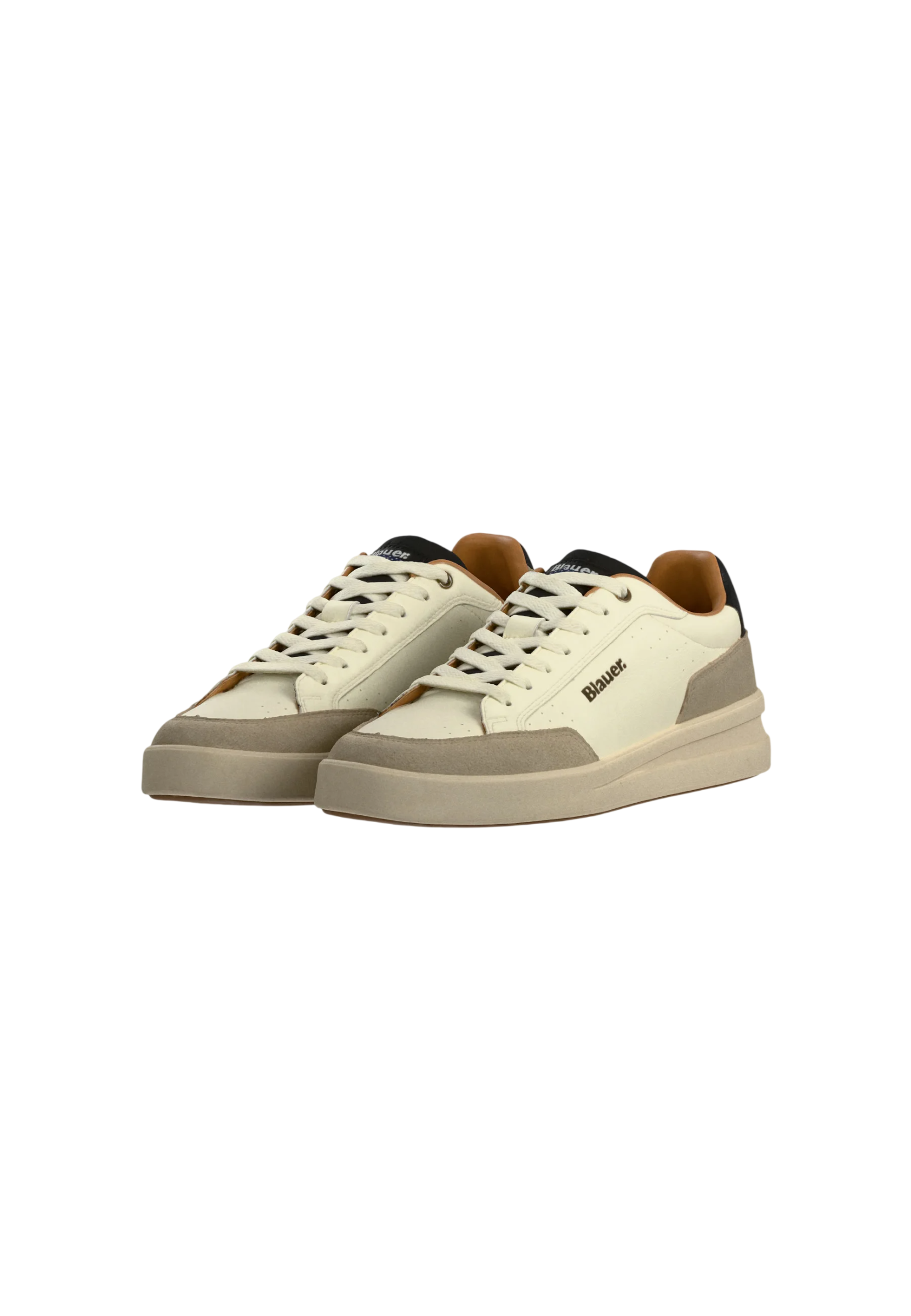 Blauer sneakers uomo Kyoto in ecopelle e suede panna F6KYOTO01SUL CREAM-BLACK BLAUER 