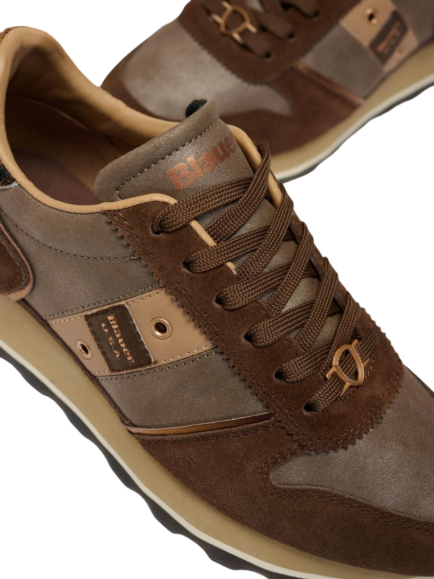 Blauer sneakers donna Mills in ecopelle e suede marrone F6MILLS01NUL BROWN BLAUER 