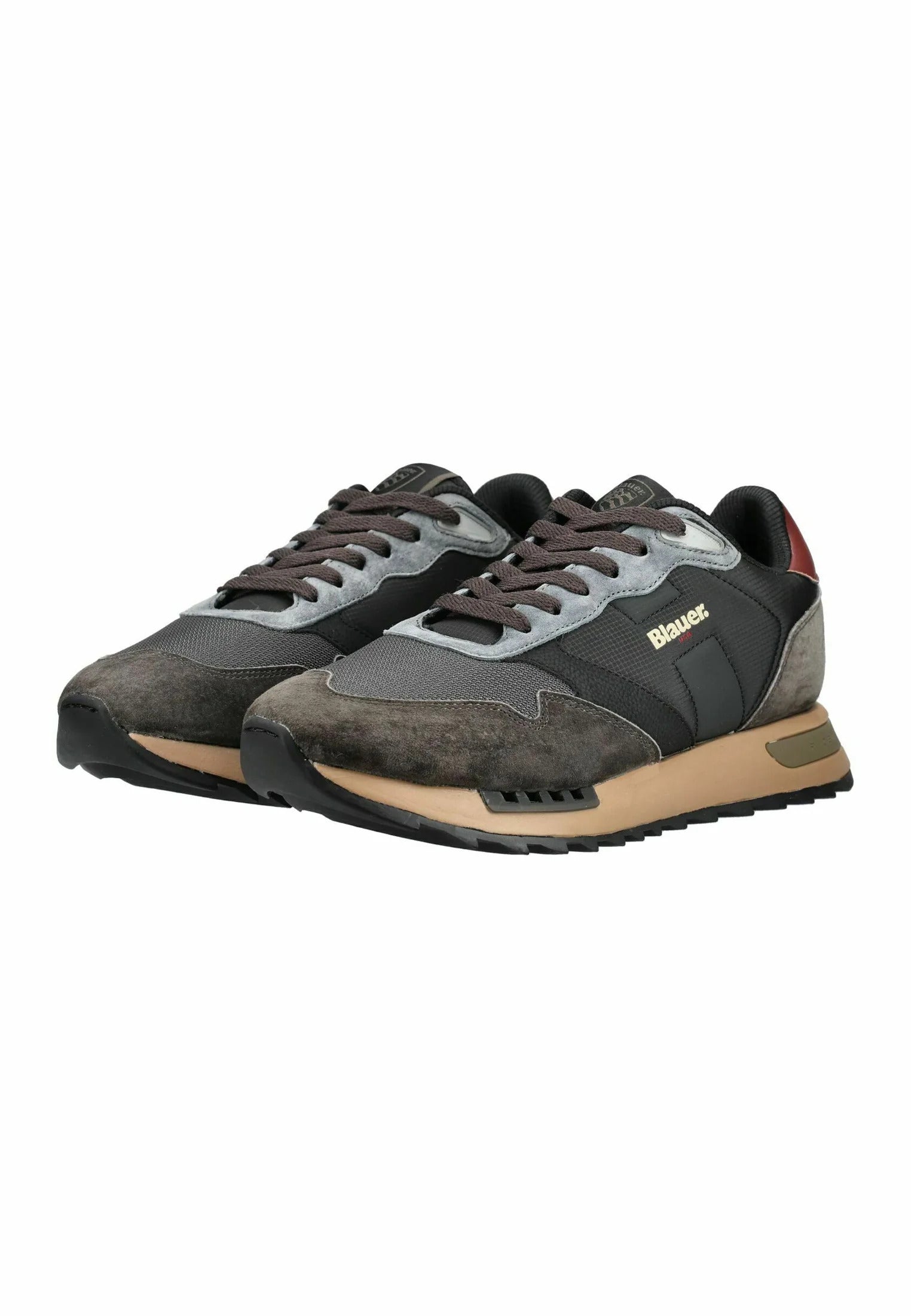 Blauer sneakers uomo Ryder colorblock nero F6RYDER01 BLACK-BROWN BLAUER 