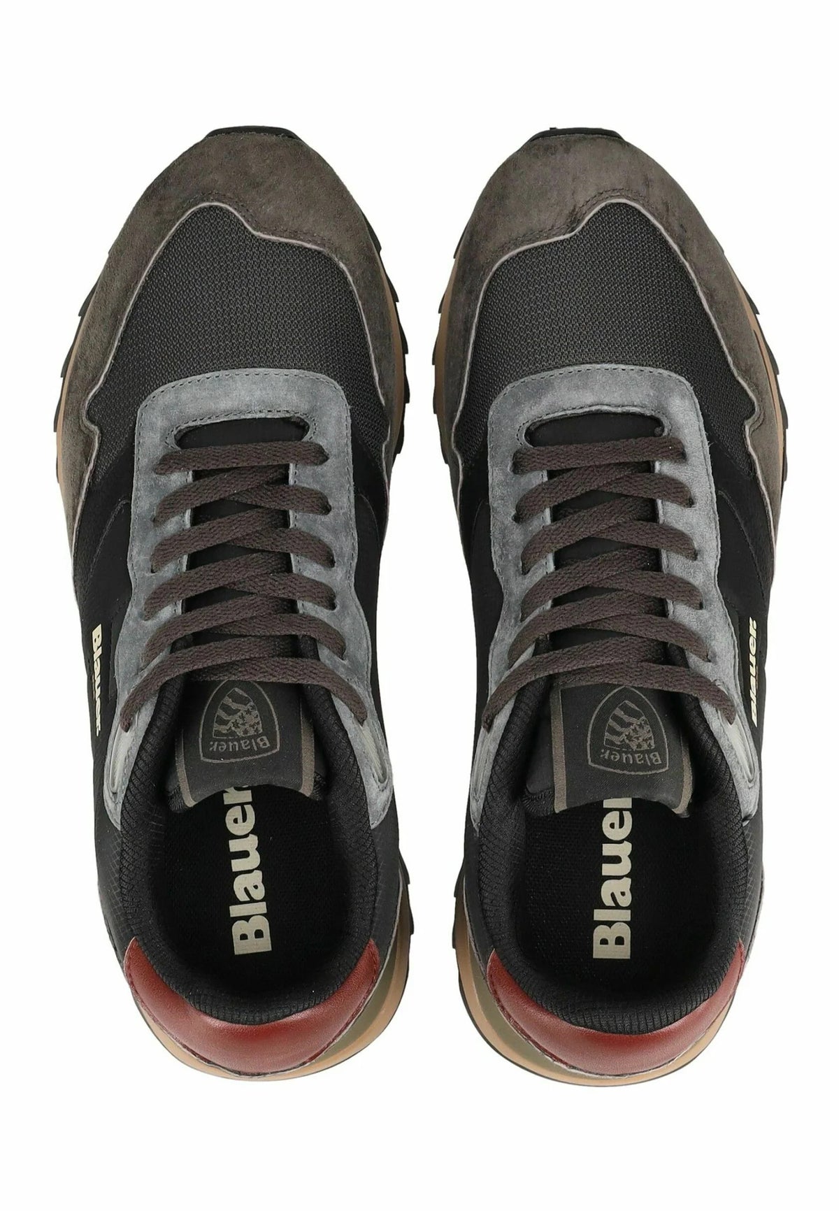 Blauer sneakers uomo Ryder colorblock nero F6RYDER01 BLACK-BROWN BLAUER 