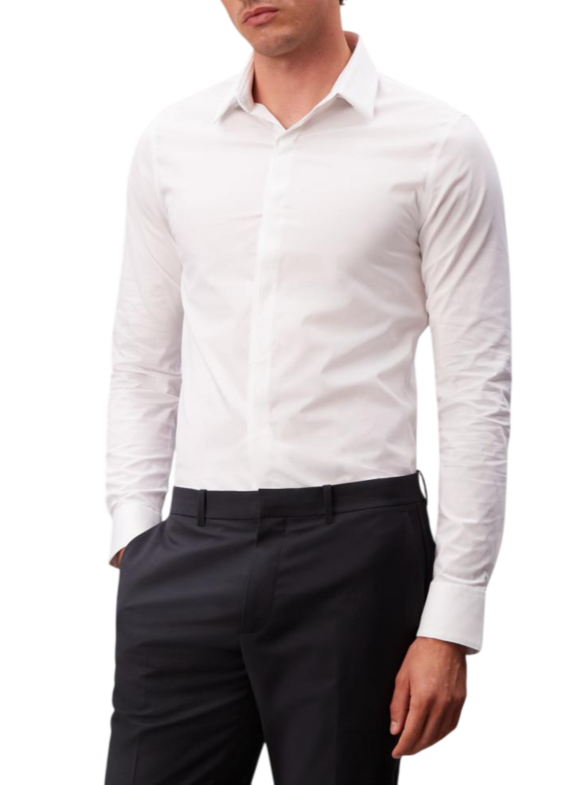 Calvin Klein camicia uomo manica lunga extra slim fit bianco LV019EU162 7K2 Calvin Klein 