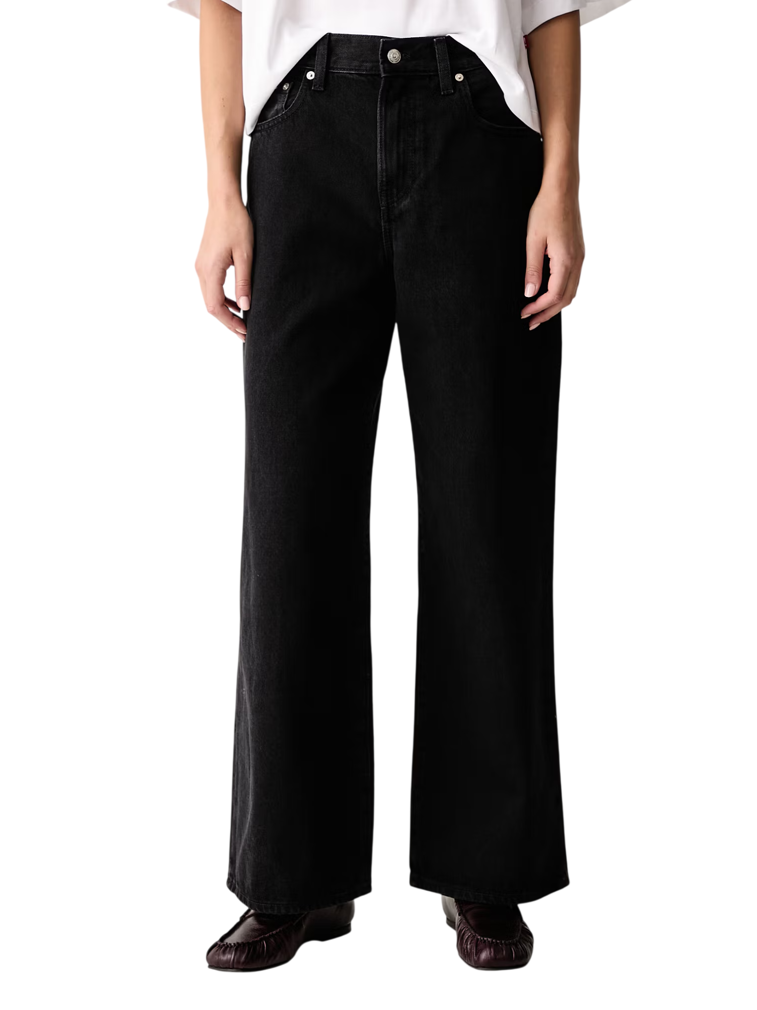 Calvin Klein Jeans jeans donna wide leg in denim nero LV047H706G 45T Calvin Klein Jeans 