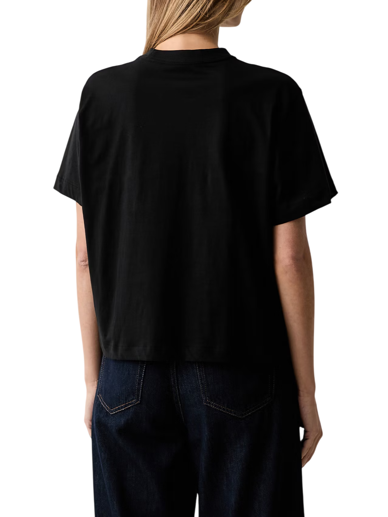 Calvin Klein Jeans T-shirt donna manica corta con logo nero LV047H802G UB1 Calvin Klein Jeans 