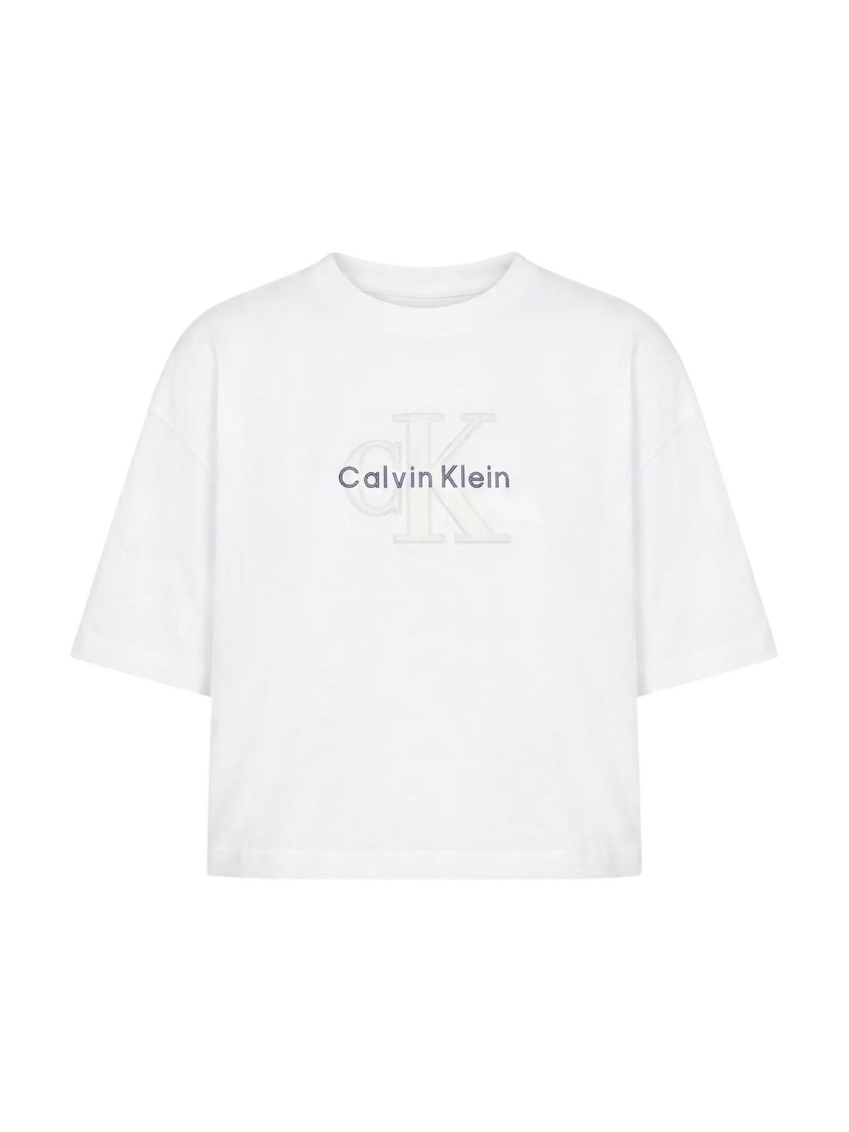 Calvin Klein Jeans T-shirt crop donna manica corta bianco LV047H820G YAF Calvin Klein Jeans 
