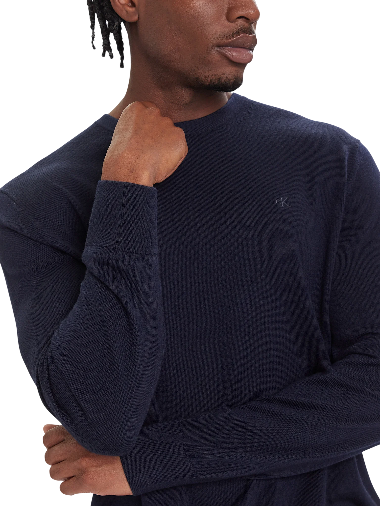 Calvin Klein maglia uomo in lana Merinos blu LV04LB305G CEF Calvin Klein 