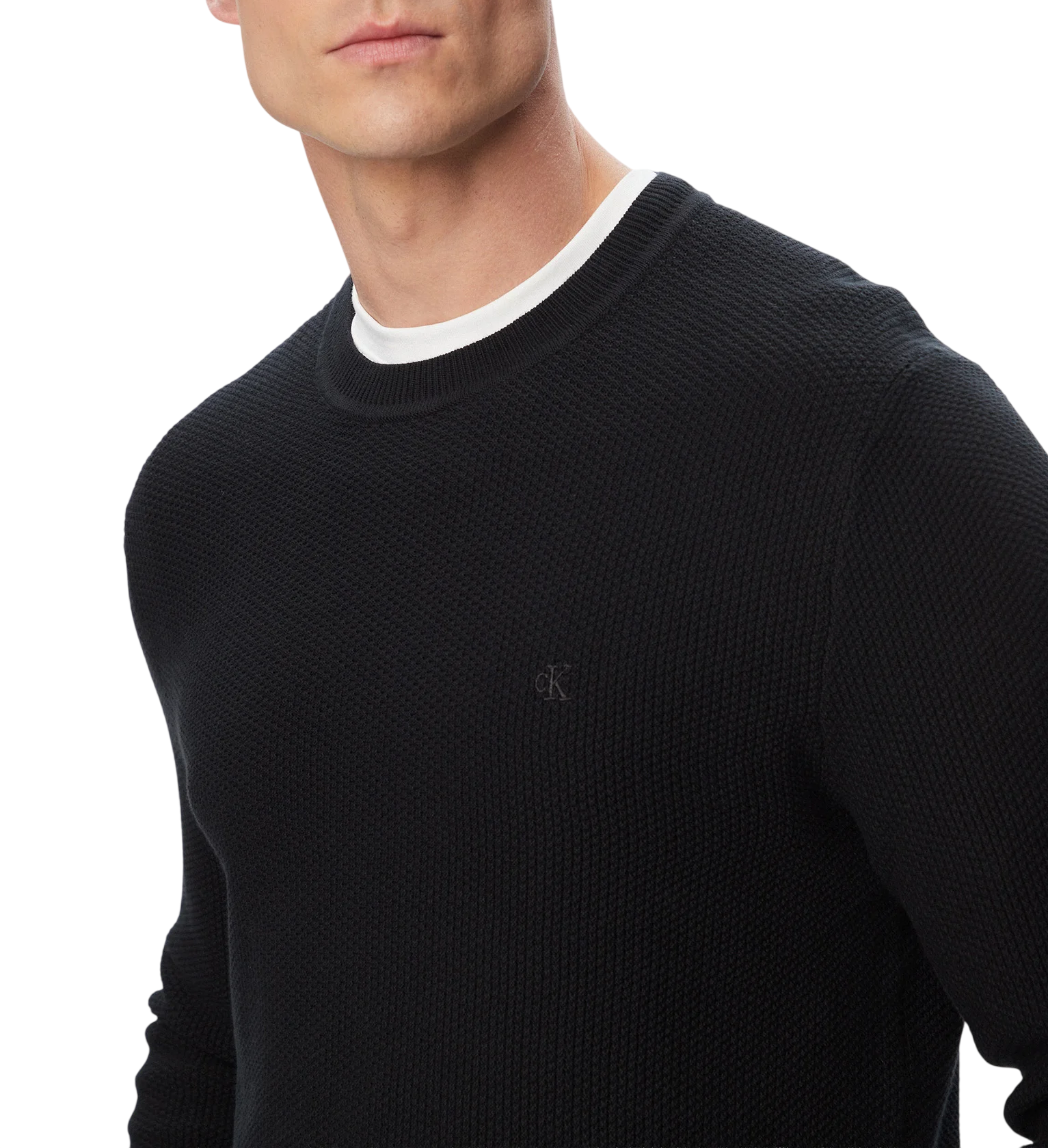 Calvin Klein maglia uomo in cotone operato nero LV04LF304G UB1 Calvin Klein 