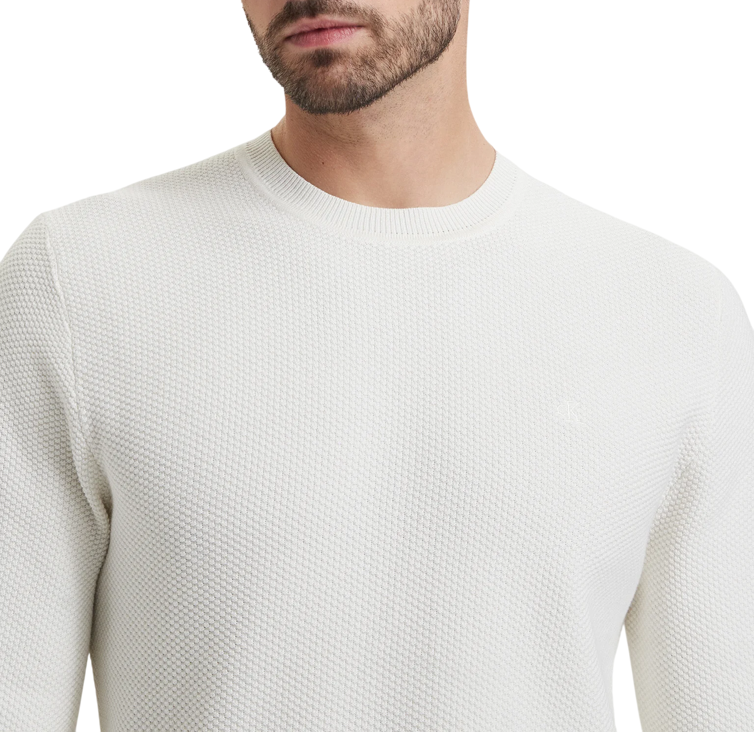 Calvin Klein maglia uomo in cotone operato panna LV04LF304G YAS Calvin Klein 