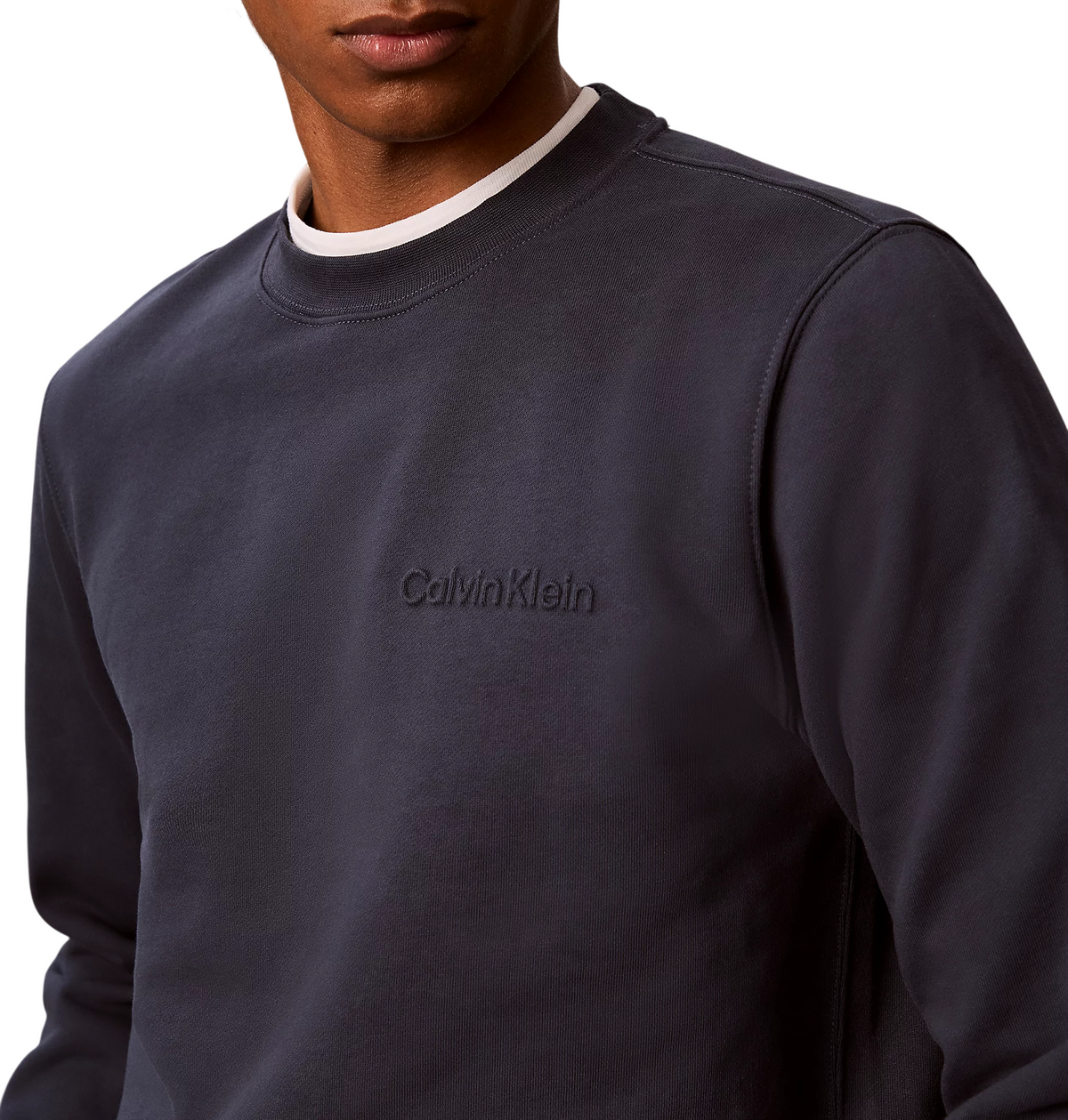 Calvin Klein felpa uomo in cotone felpato blu LV04LH226G CCI Calvin Klein 