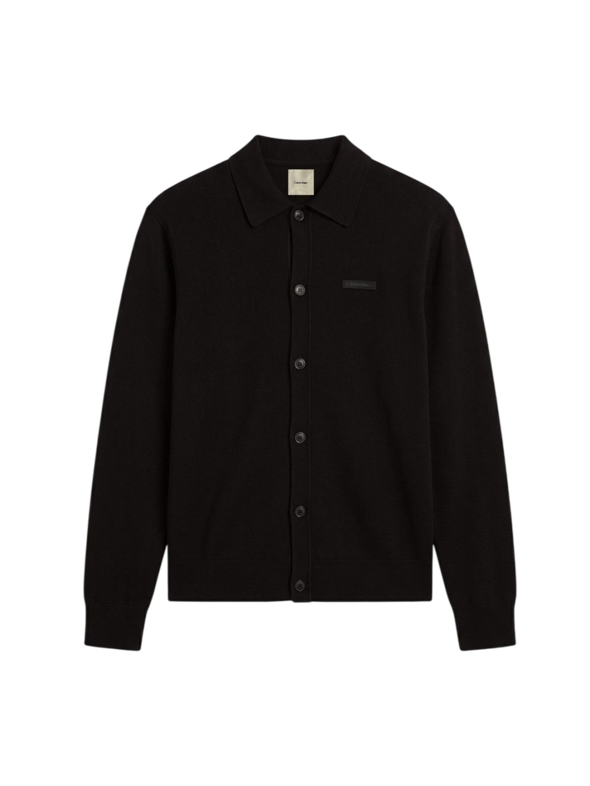Calvin Klein cardigan uomo stile polo misto viscosa nero LV04LH318G UB1 Calvin Klein 
