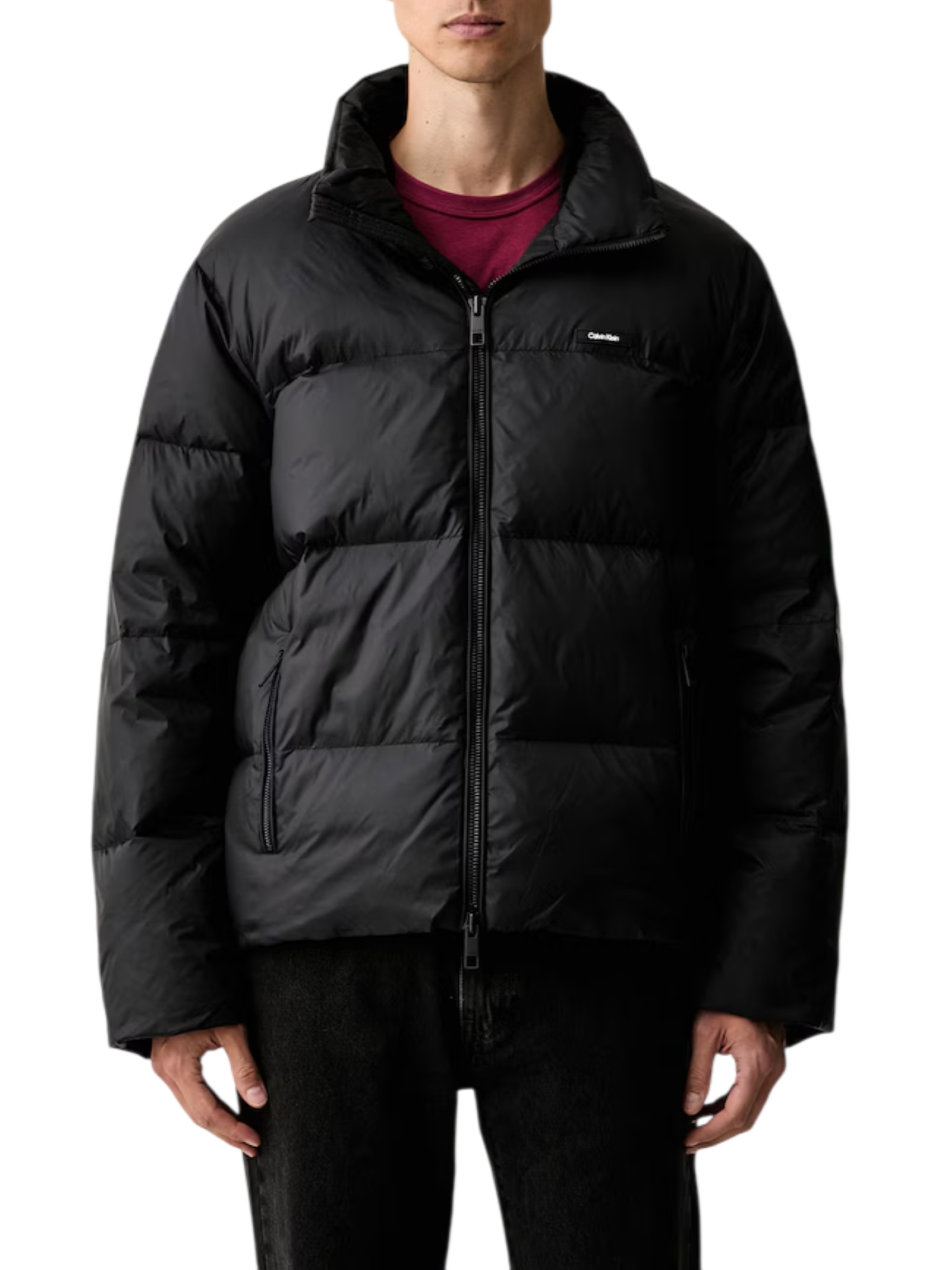 Calvin Klein piumino uomo in nylon trapuntato nero LV04LH502G UB1 Calvin Klein 