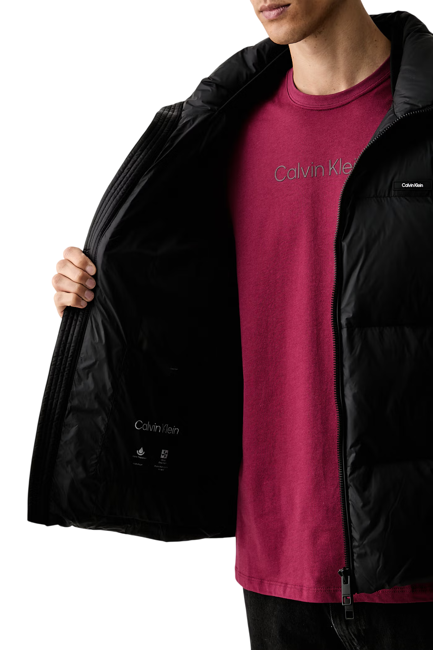 Calvin Klein piumino uomo in nylon trapuntato nero LV04LH502G UB1 Calvin Klein 
