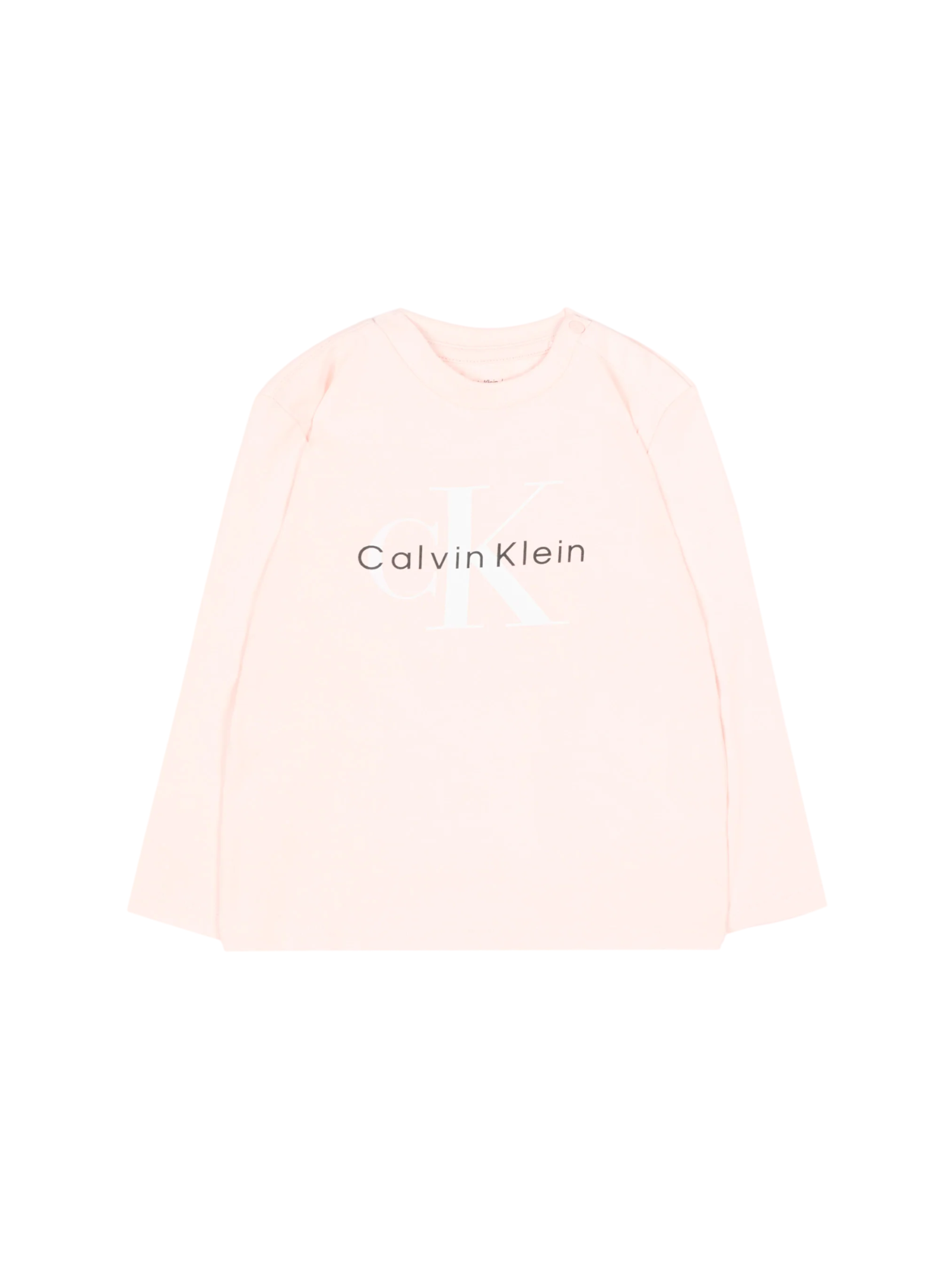 Calvin Klein Jeans T-shirt manica lunga neonata con logo rosa LV1CKTJA49 T0R Calvin Klein Jeans 