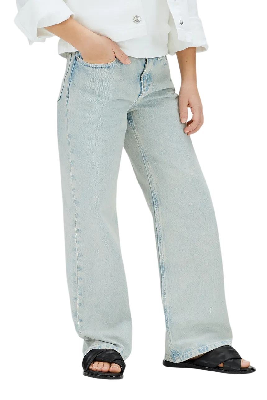 Calvin Klein Jeans jeans wide leg bambina lavaggio chiaro LVCKSJC02G 1A4 Calvin Klein Jeans 