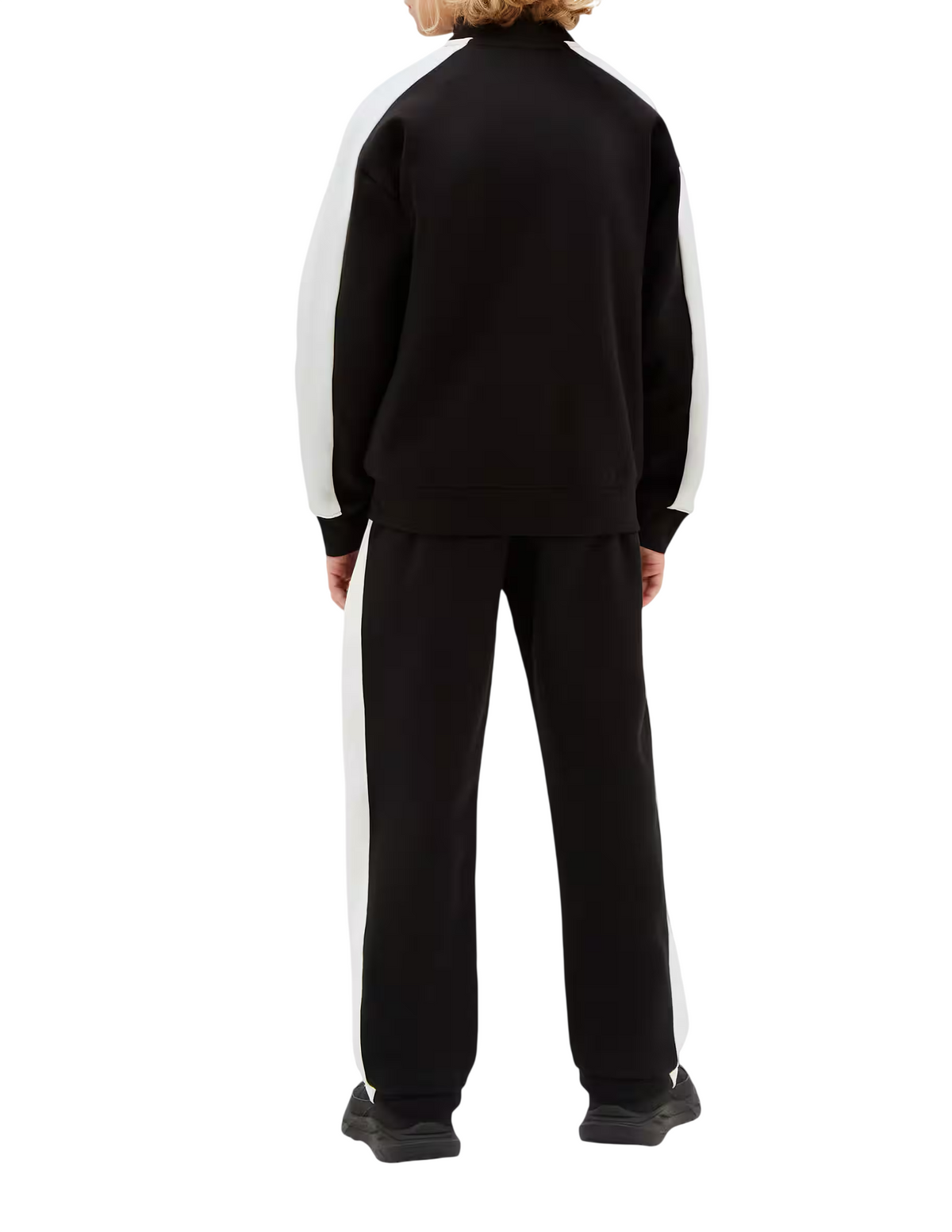 Calvin Klein Jeans tuta sportiva bambino giacca pantaloni nero panna LVCKTJI17B BEH Calvin Klein Jeans 
