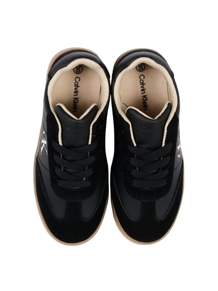 Calvin Klein sneakers bambino in suede ed ecopelle nero V3X9-83451-0318 999 Calvin Klein Footwear 