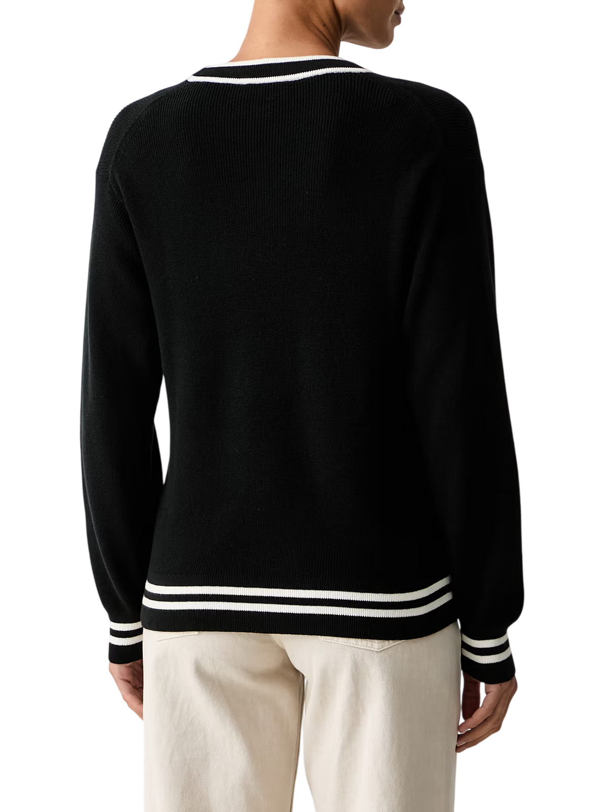 Calvin Klein Jeans maglia donna con profili in contrasto nero LV047H303G UB1 Calvin Klein Jeans 