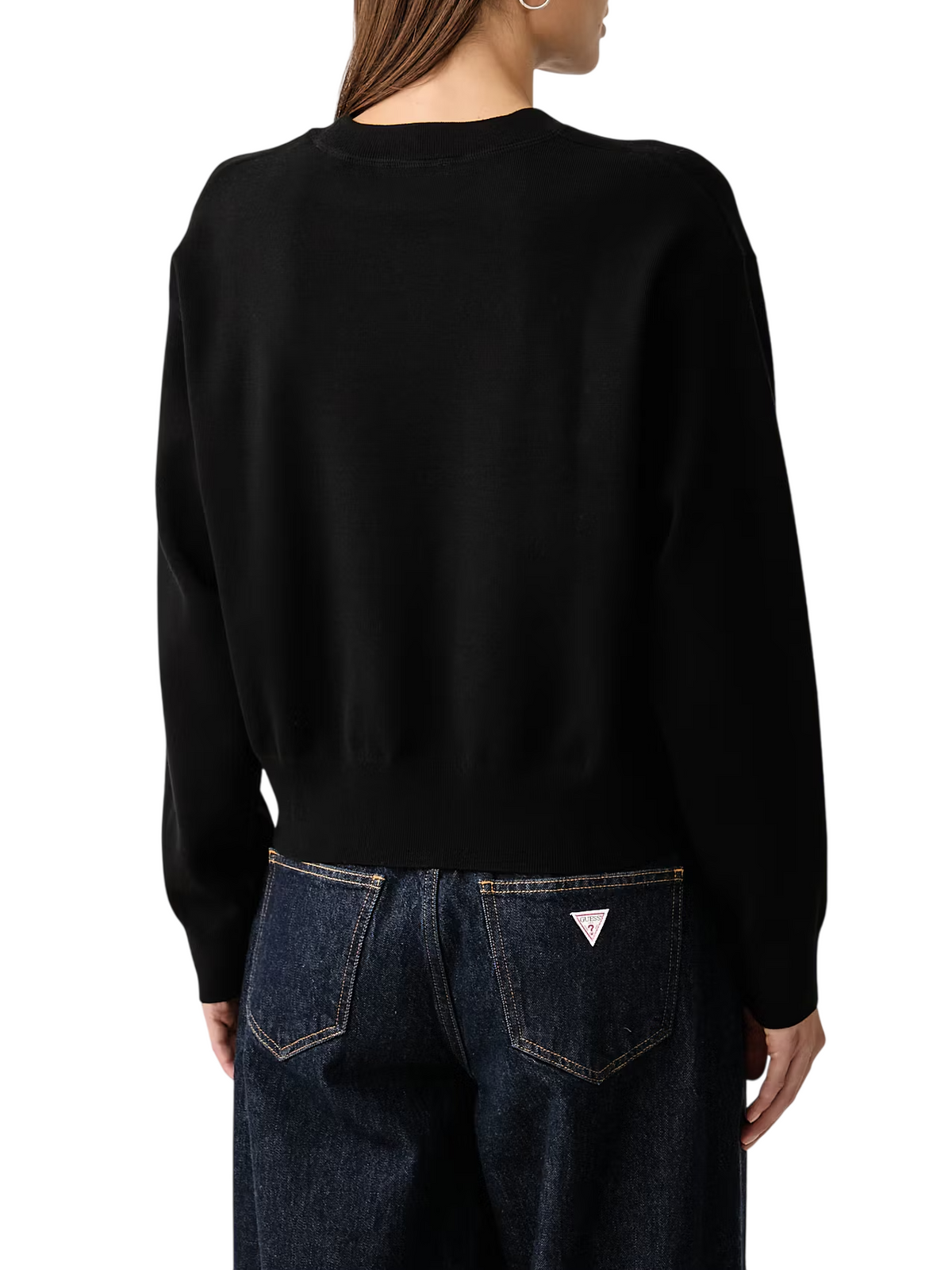 Calvin Klein Jeans maglia girocollo donna con logo jacquard nero LV047H315G UB1 Calvin Klein Jeans 