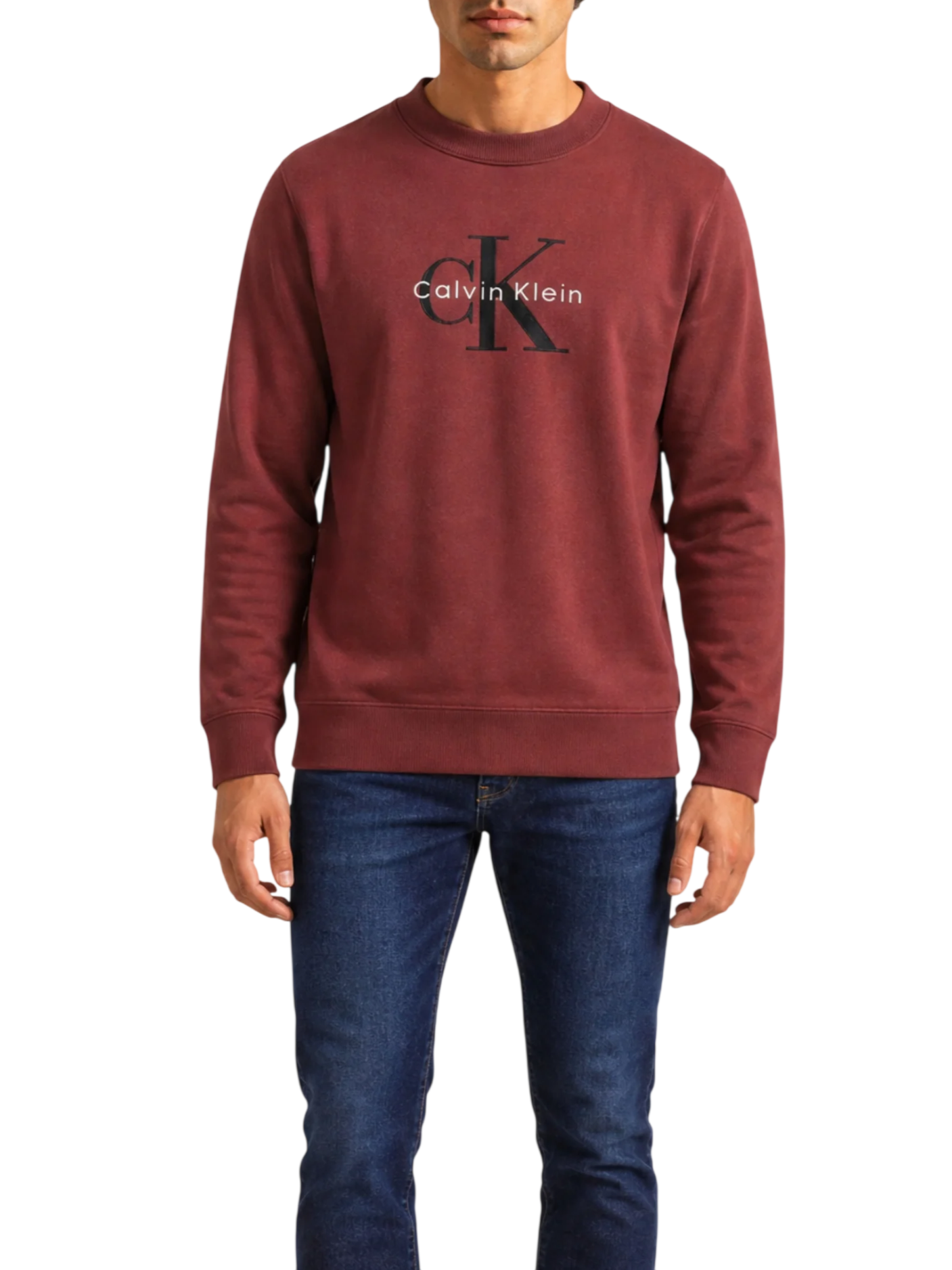 Calvin Klein Jeans maglia uomo con logo jacquard ruggine LV04RH320G 2EC Calvin Klein Jeans 