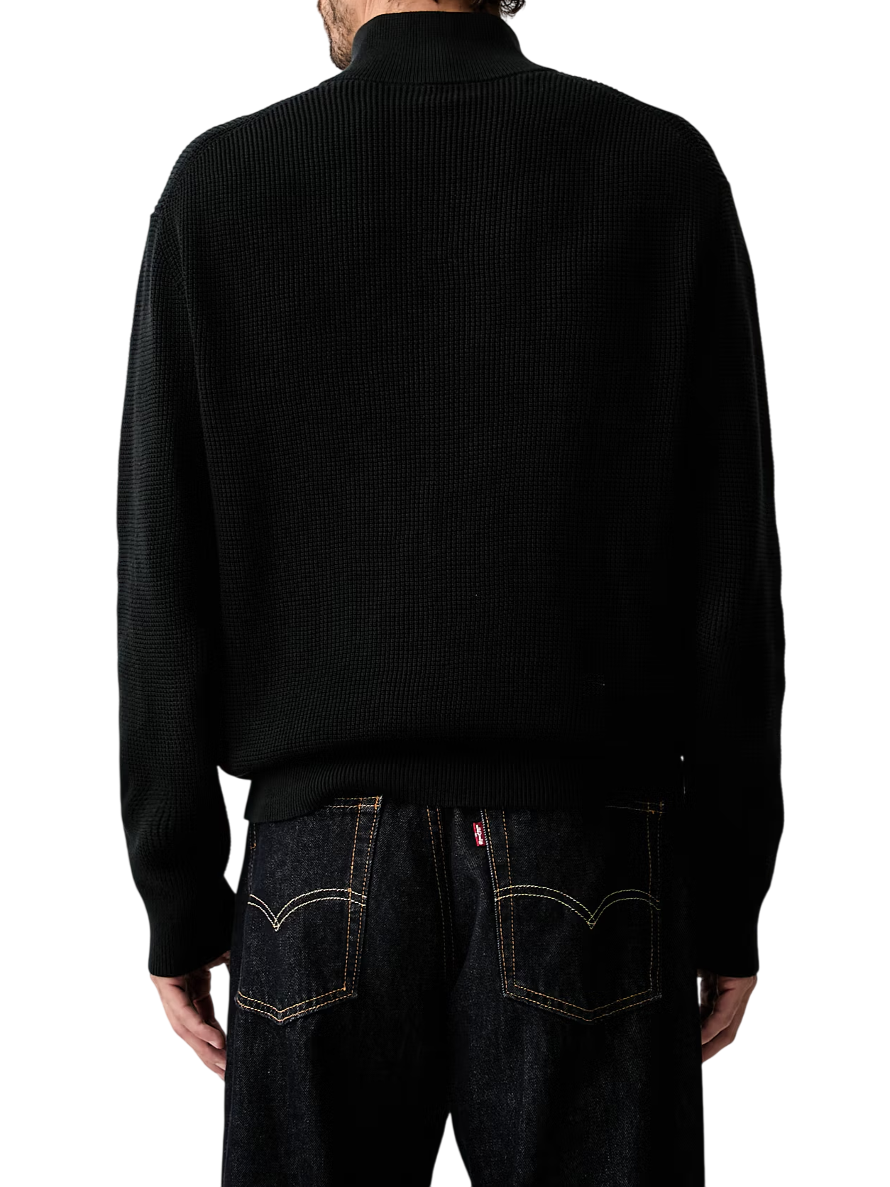 Calvin Klein Jeans maglia uomo mezza zip patch logo nero<BR/><BR/> LV04RH327G UB1 Calvin Klein Jeans 