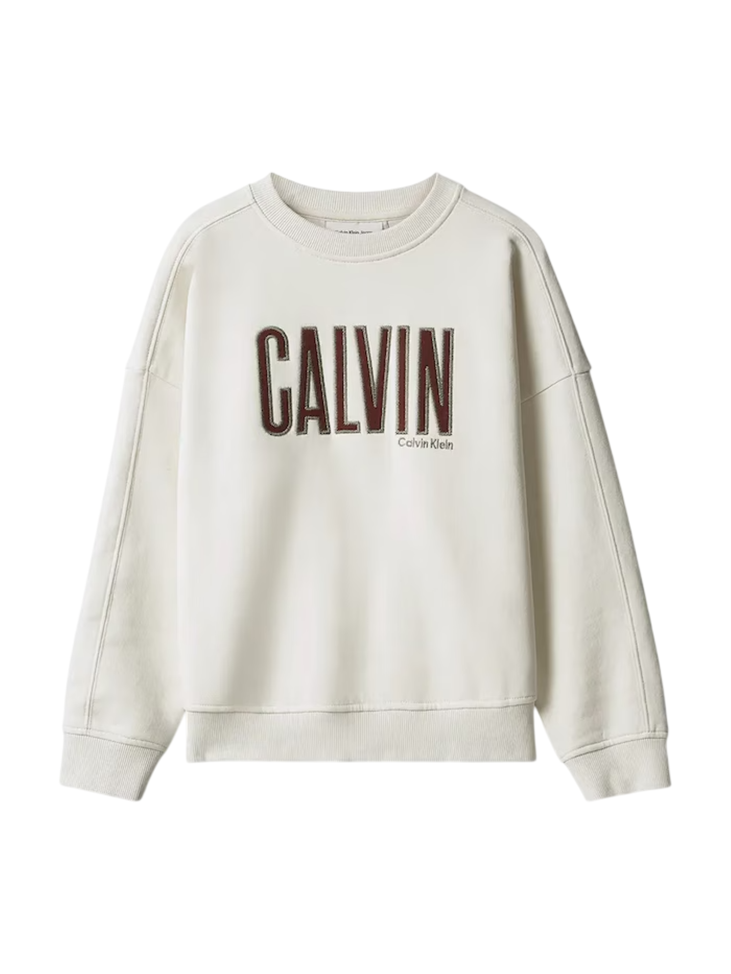 Calvin Klein Jeans felpa bambino con logo beige LVCKFJB31B CKS Calvin Klein Jeans 